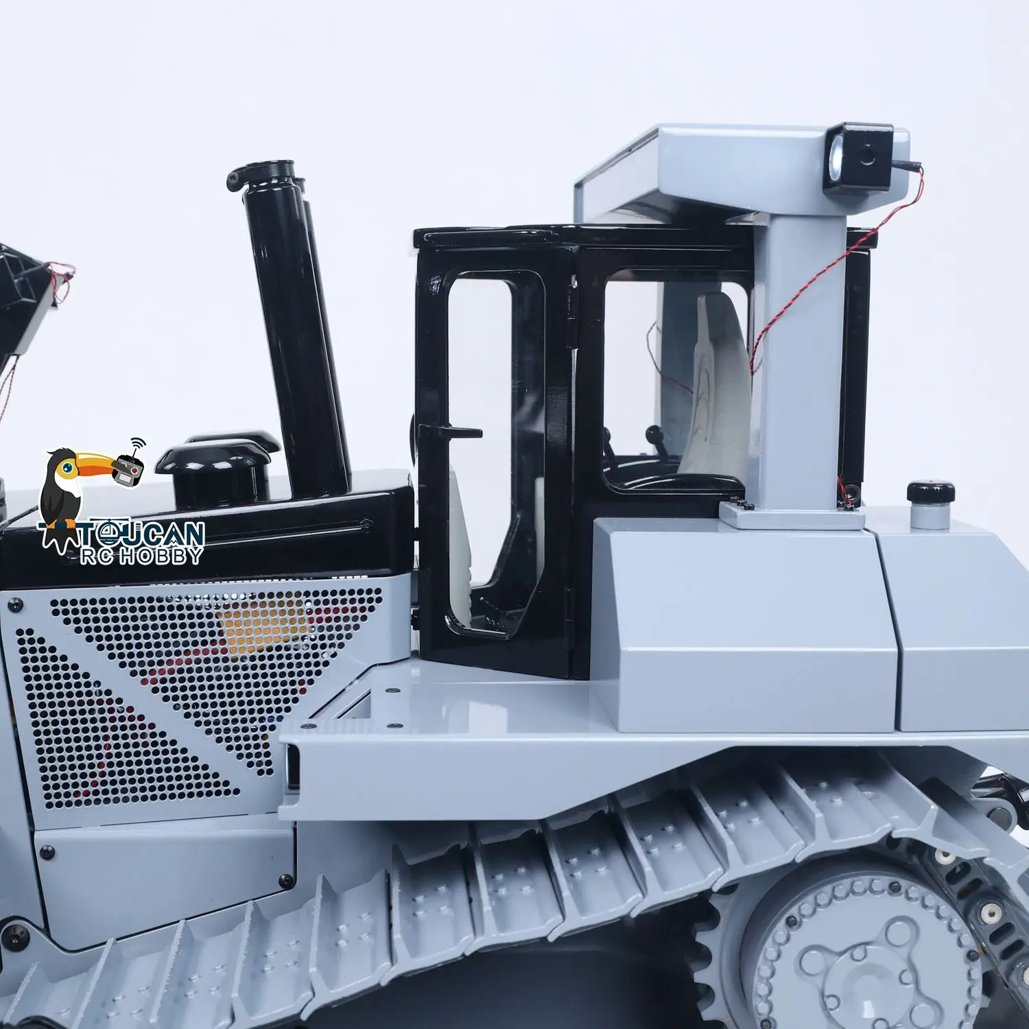 1:14 Metal Remote Control Hydraulic Bulldozer JDM-98 Ultra RC Heavy Machine Model Light System Flysky ST8 Radio Sound Battery