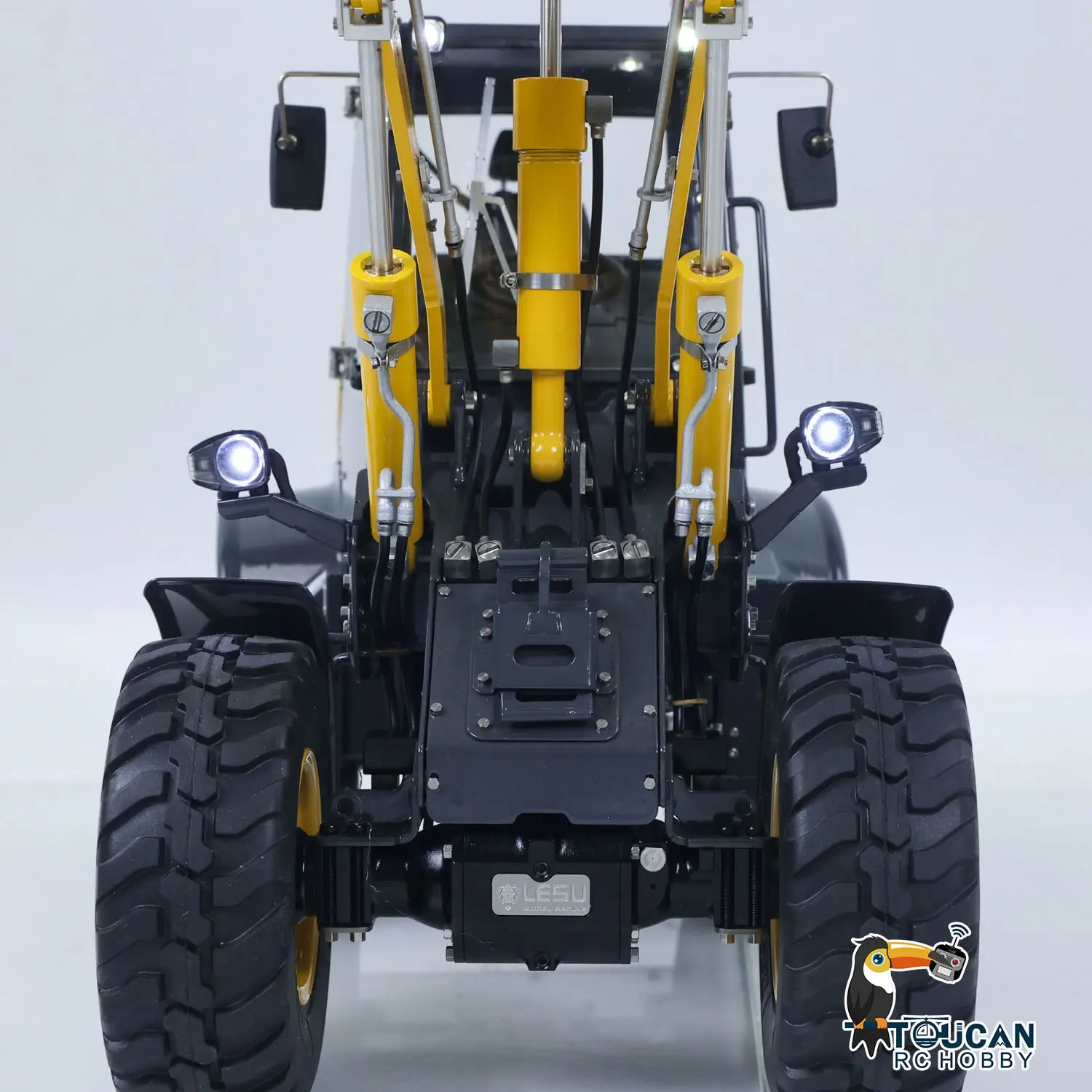 Metal LESU 1/14 RC Loader Aoue WA100M-8 4X4 RTR Hydraulic Remote Control Construction Vehicle Axle Lock Sound Light ST8 Radio