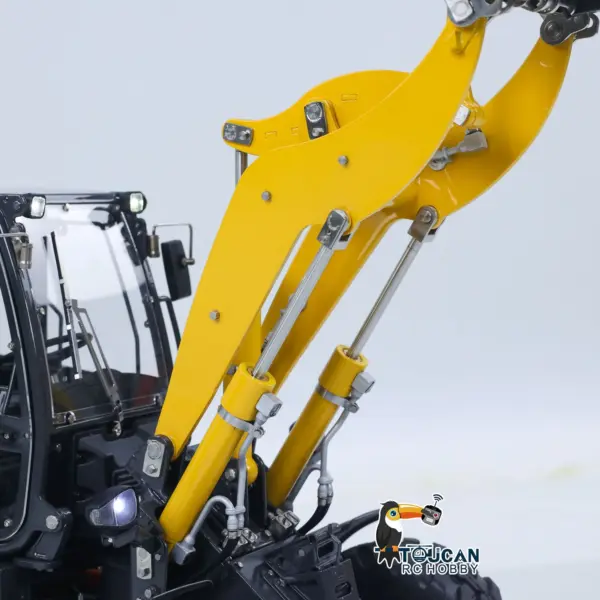 Metal LESU 1/14 RC Loader Aoue WA100M-8 4X4 RTR Hydraulic Remote Control Construction Vehicle Axle Lock Sound Light ST8 Radio