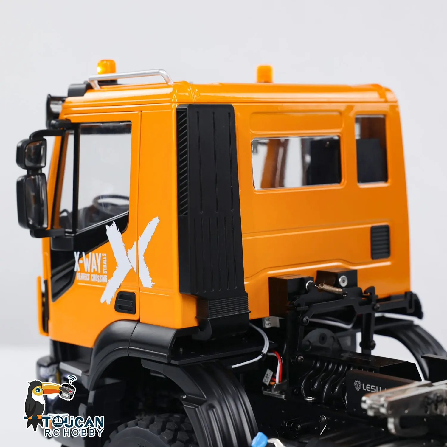 Customized LESU Metal 6x6 1/14 RC Hydraulic Equipment Dumper Car 3-way Radio Controlled Dump Truck Construction Vehicle DIY Model