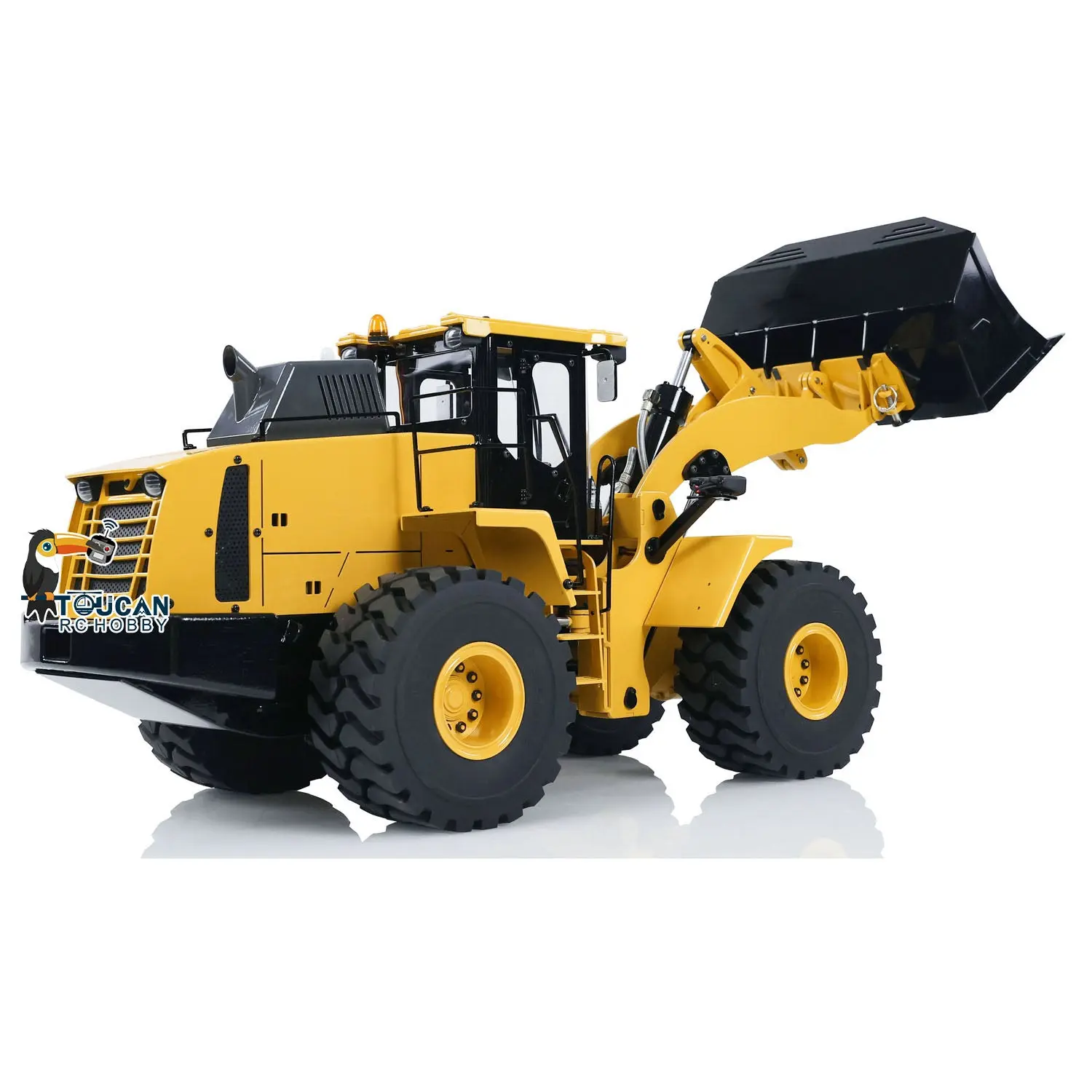 1/14 Scale Metal 470 Hydraulic RC Heavy-duty Loader Radio Control Construction Vehicle Smoke Sound Light Painted Assembled Wheel Loader Model