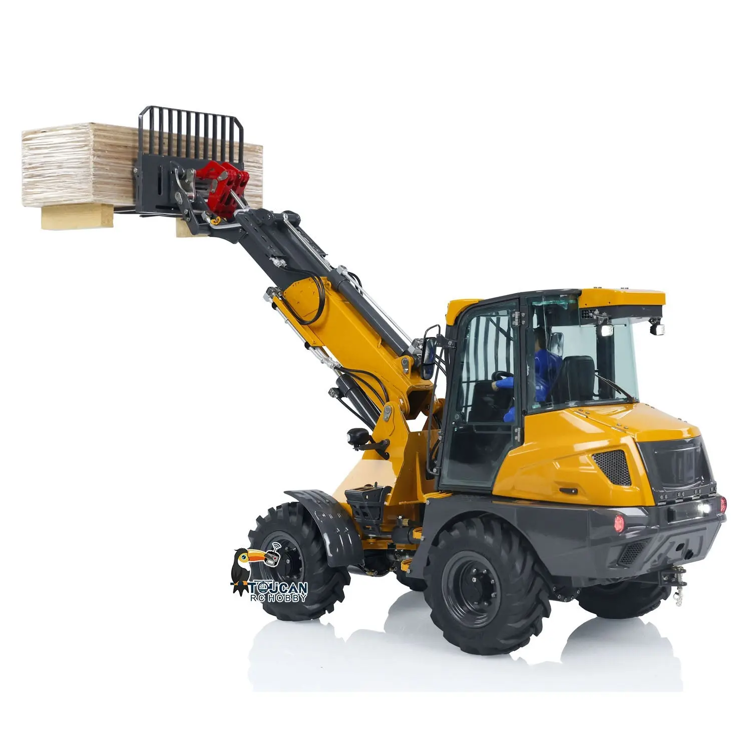 LESU 1/14 AT1050 RC Hydraulic Equipment Fork Loader Radio Control Telescopic Arm Car Kits DIY Model Light Sound System