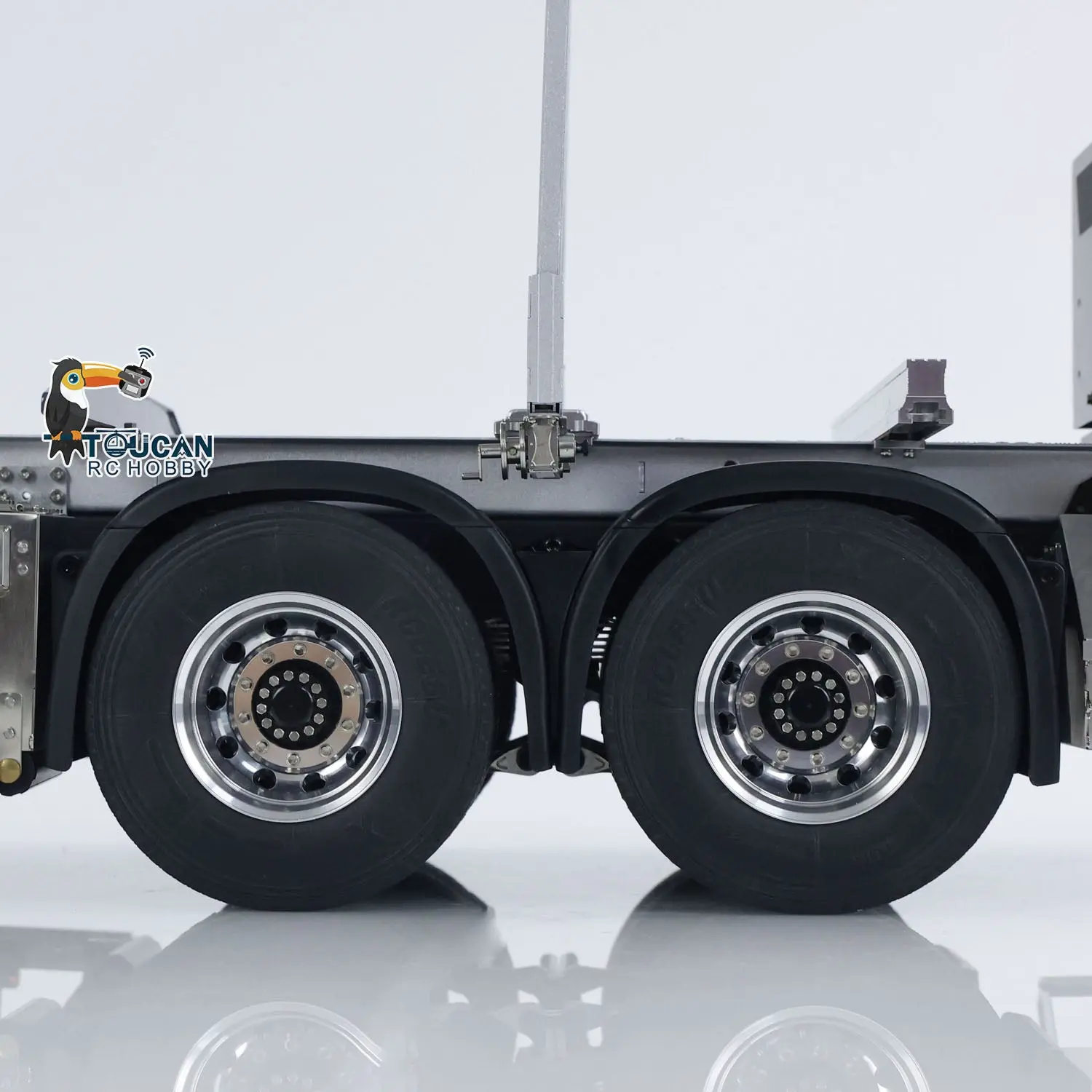 LESU 1/14 Metal RC Logging Truck Hydraulic Crane Tractor Lorry W/O Cabin 2-Speed Gearbox Hydraulic System Painted Assembled