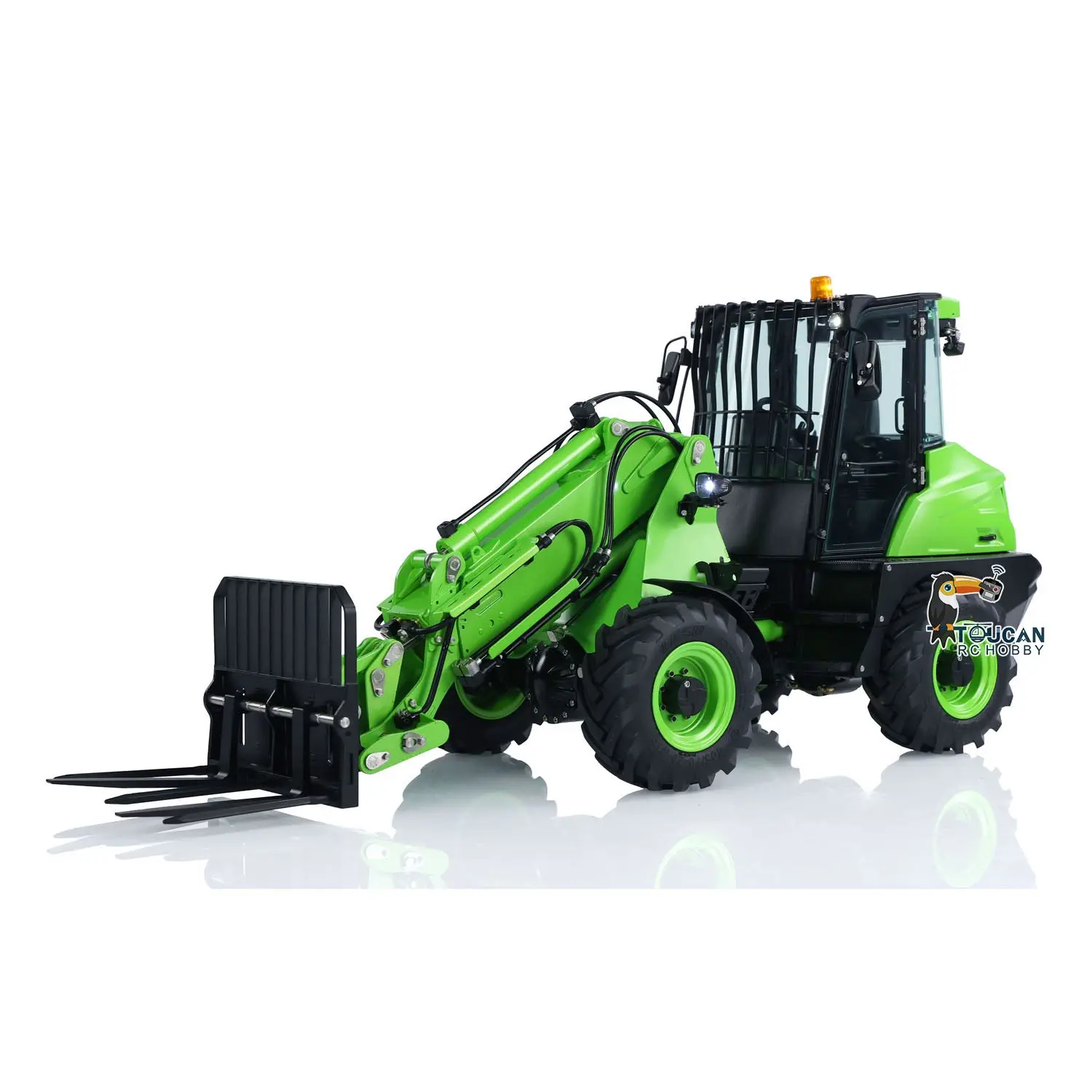LESU AT1050 1/14 RC Hydraulic Telescopic Arm Loader Fork 4X4 Finished Truck Car Forklift Truck Emulated Car Hobby Models