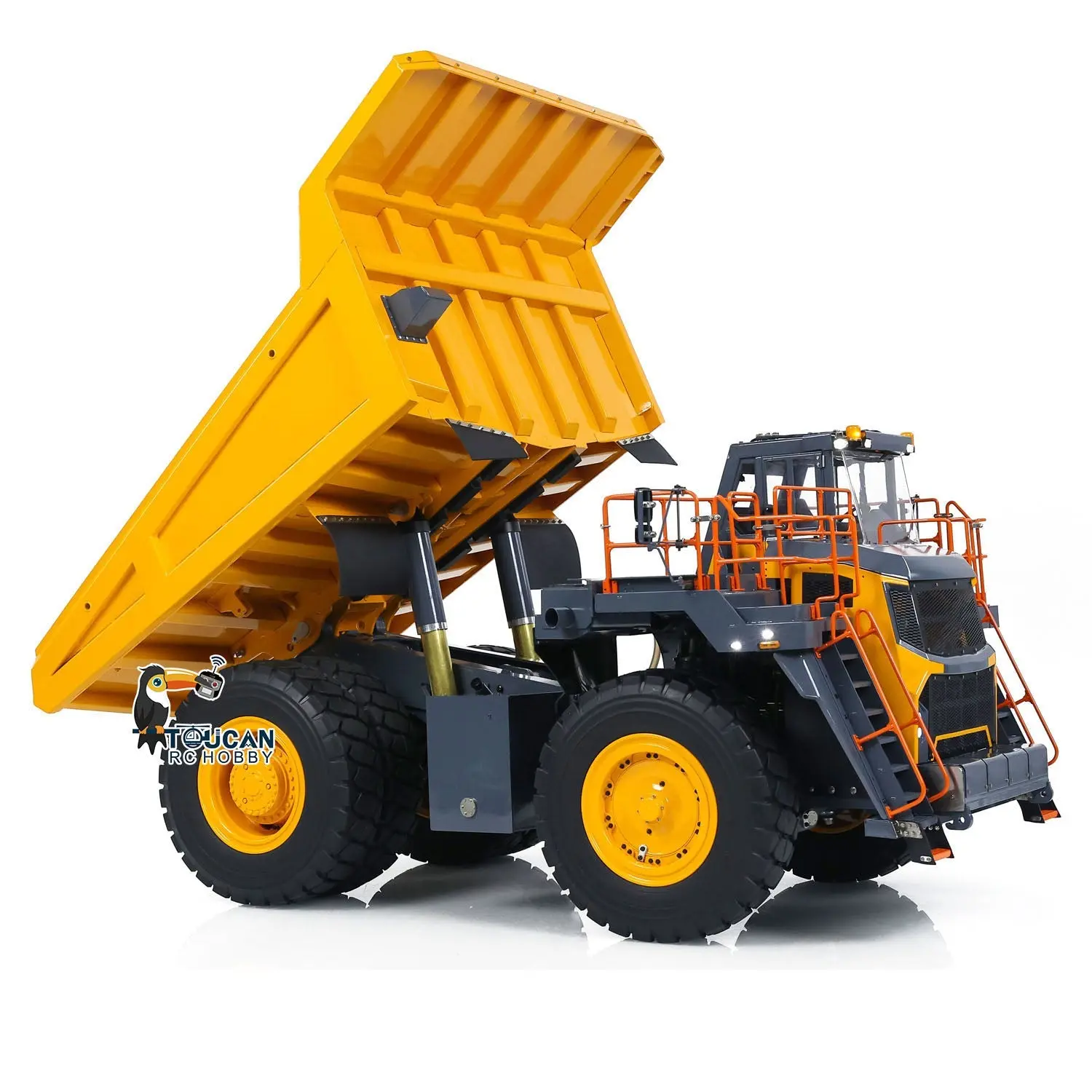 LESU 1/16 Heavy Metal Hydraulic Mining Car Dumper Bogie RC Mine Truck Aoue R100E Model Gift Motor ESC Servo Light System Model DIY