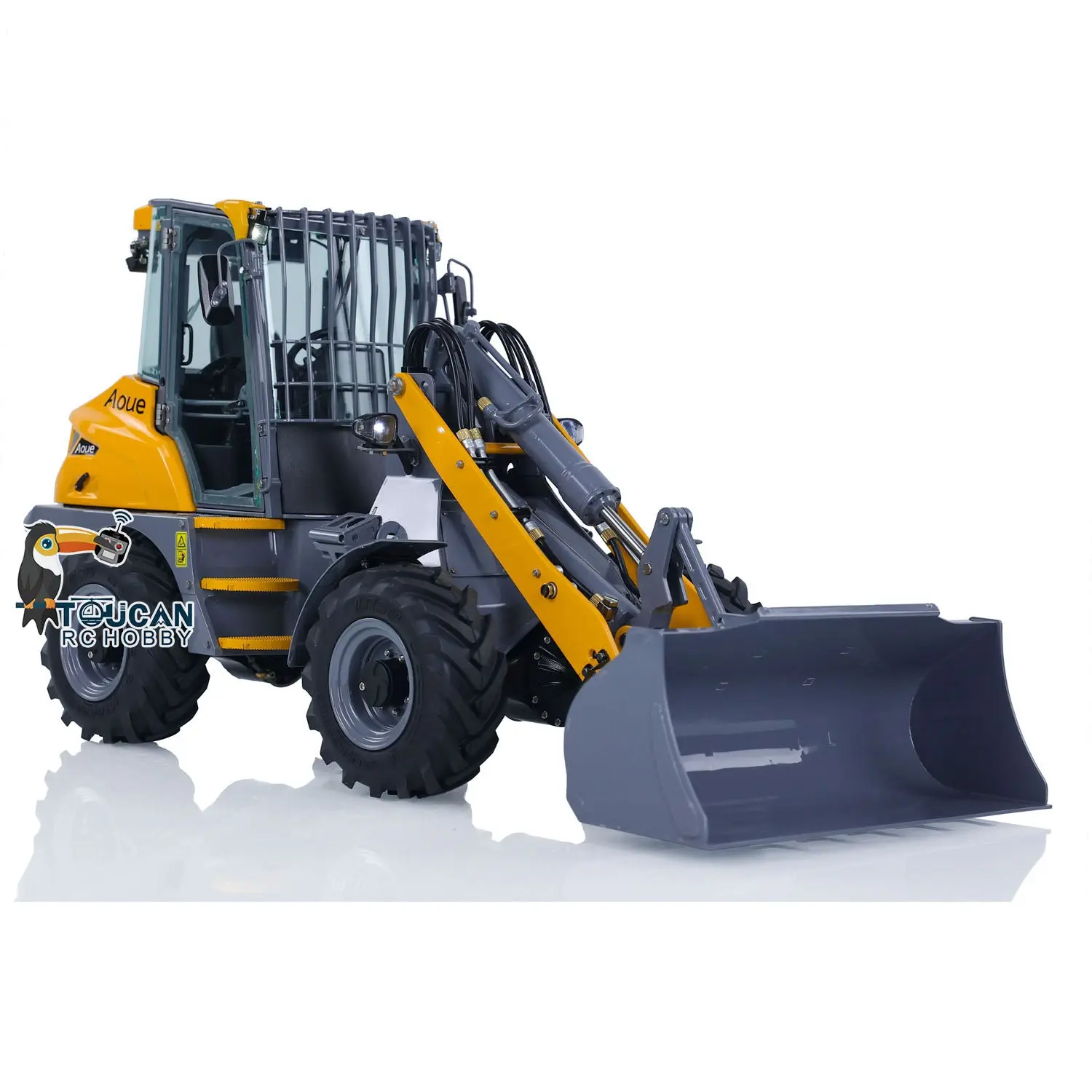 LESU 1/14 RC Loader AOUE MCL8 ST8 Remote Control Car Hydraulic Dozer Shovel Metal Sieve Shovel Rake Bucket Gripper RTR Sound Light