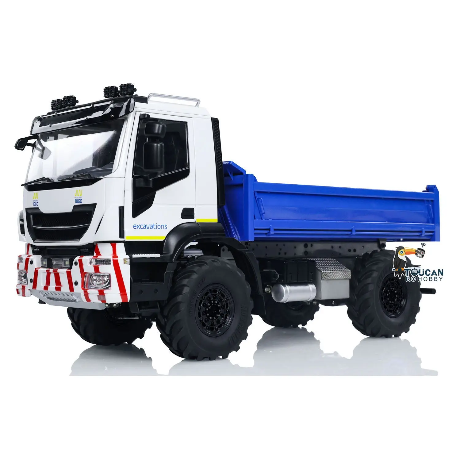 4*4 Metal 1/14 RC Hydraulic Dumper Truck Snow Blade Remote Control Tipper Cars Sound Light LED Assembled and Painted ESC Servo