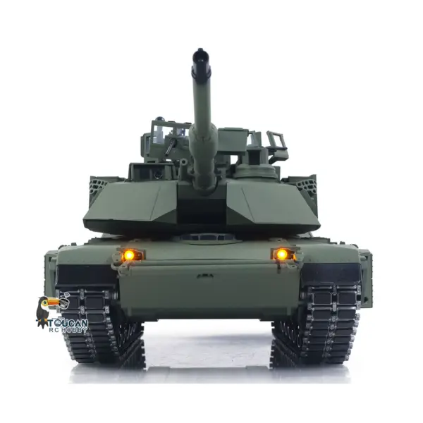 TUSK I TOUCAN 1:16 Metal M1A2 Abrams RC Tank 360 Turret Rotation IR Barrel Elevation Recoil Dual Smoke Units Electric Periscope