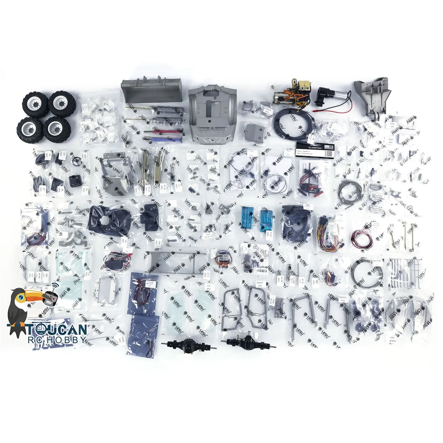 LESU Metal 1/14 RC Hydraulic Loader AOUE-MCL8 Aluminum Alloy Remote Control Car Hobby Model Construction Vehicle Toy Kits Sound Light System ESC Motor Servo