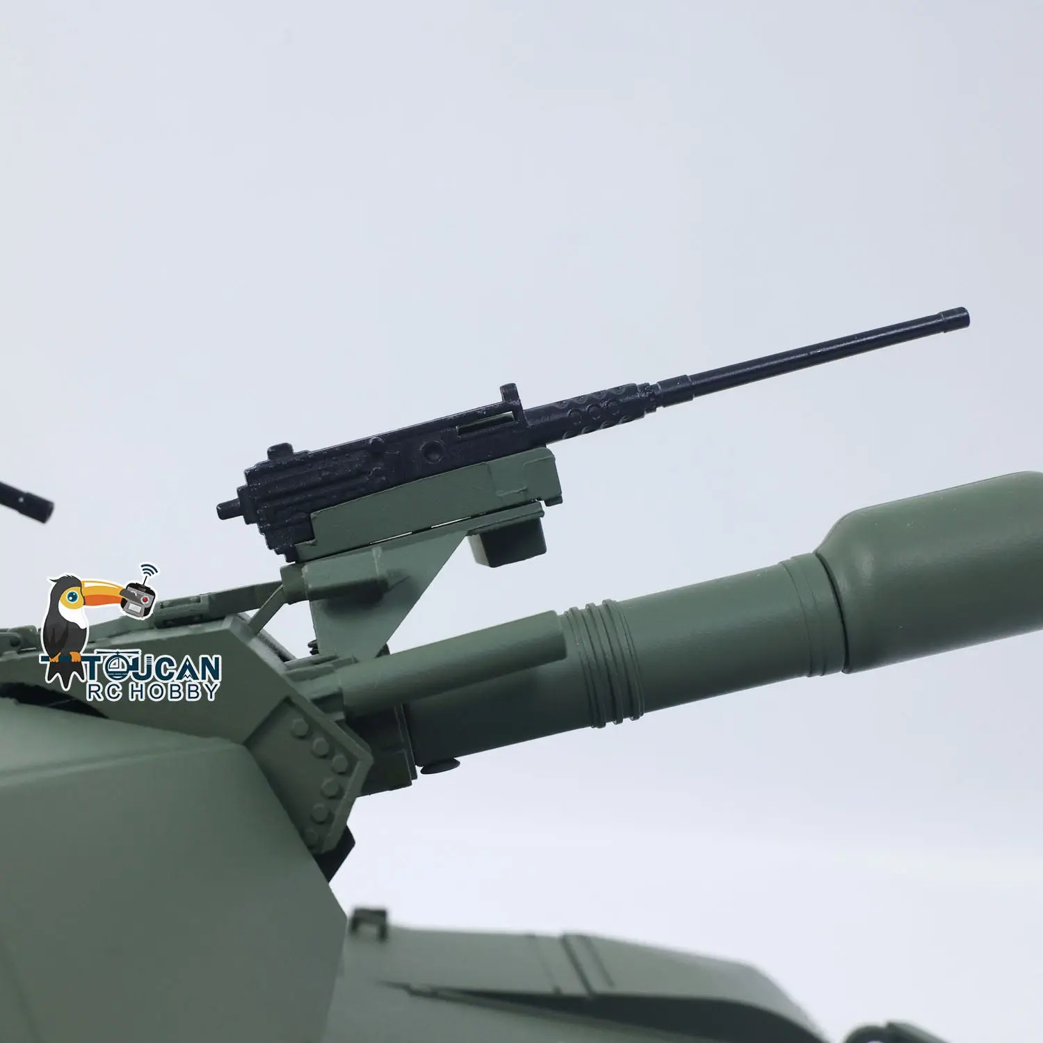TUSK I TOUCAN 1:16 Metal M1A2 Abrams RC Tank 360 Turret Rotation IR Barrel Elevation Recoil Dual Smoke Units Electric Periscope