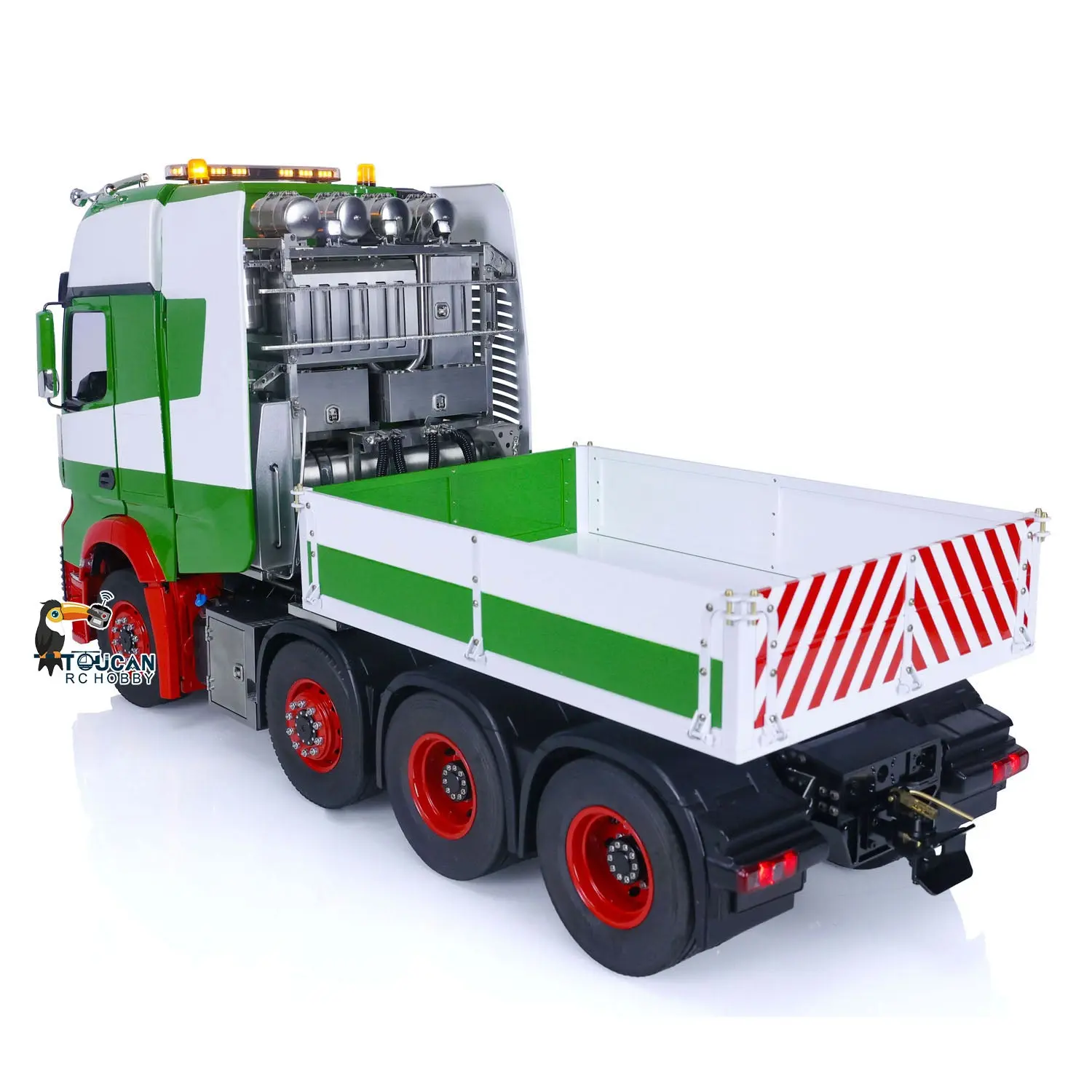 8x8 1/14 TOUCAN RC Tractor Truck Metal Chassis Painted Remote Control Lorry Car Models for Trailer Model Excavator