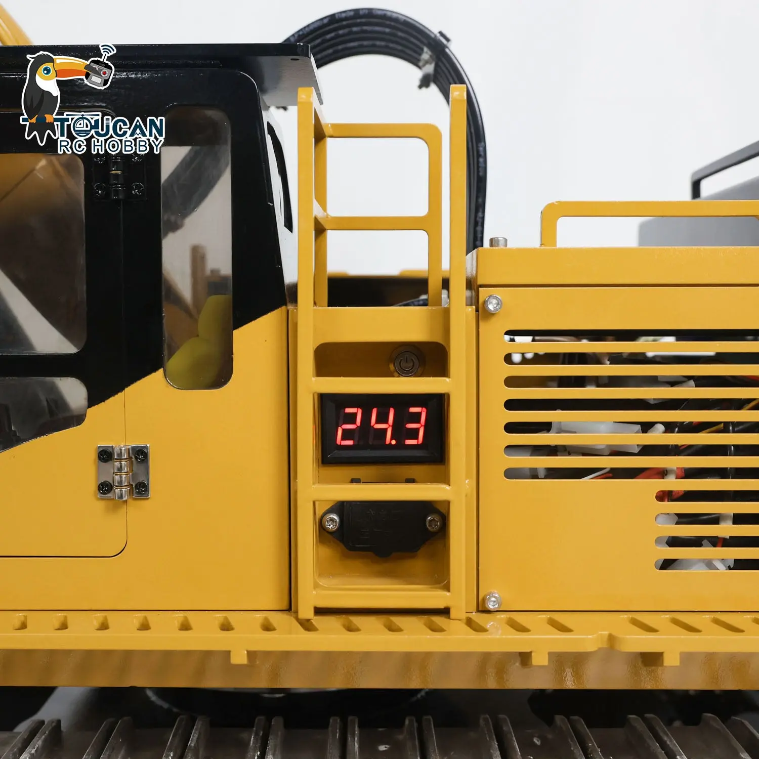 385CF 1/8 Hydraulic RC Excavator Metal Giant Remote Control Construction Vehicle Ready to Run Painted Assembled ESC Servo Motor
