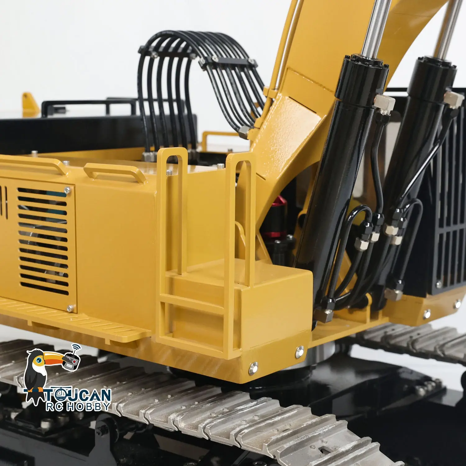 TOUCAN 1/8 385CF Metal Hydraulic RC Excavator RTR 150KG Heavy Duty Remote Control Diggers Ready to Run Upgraded Version Models