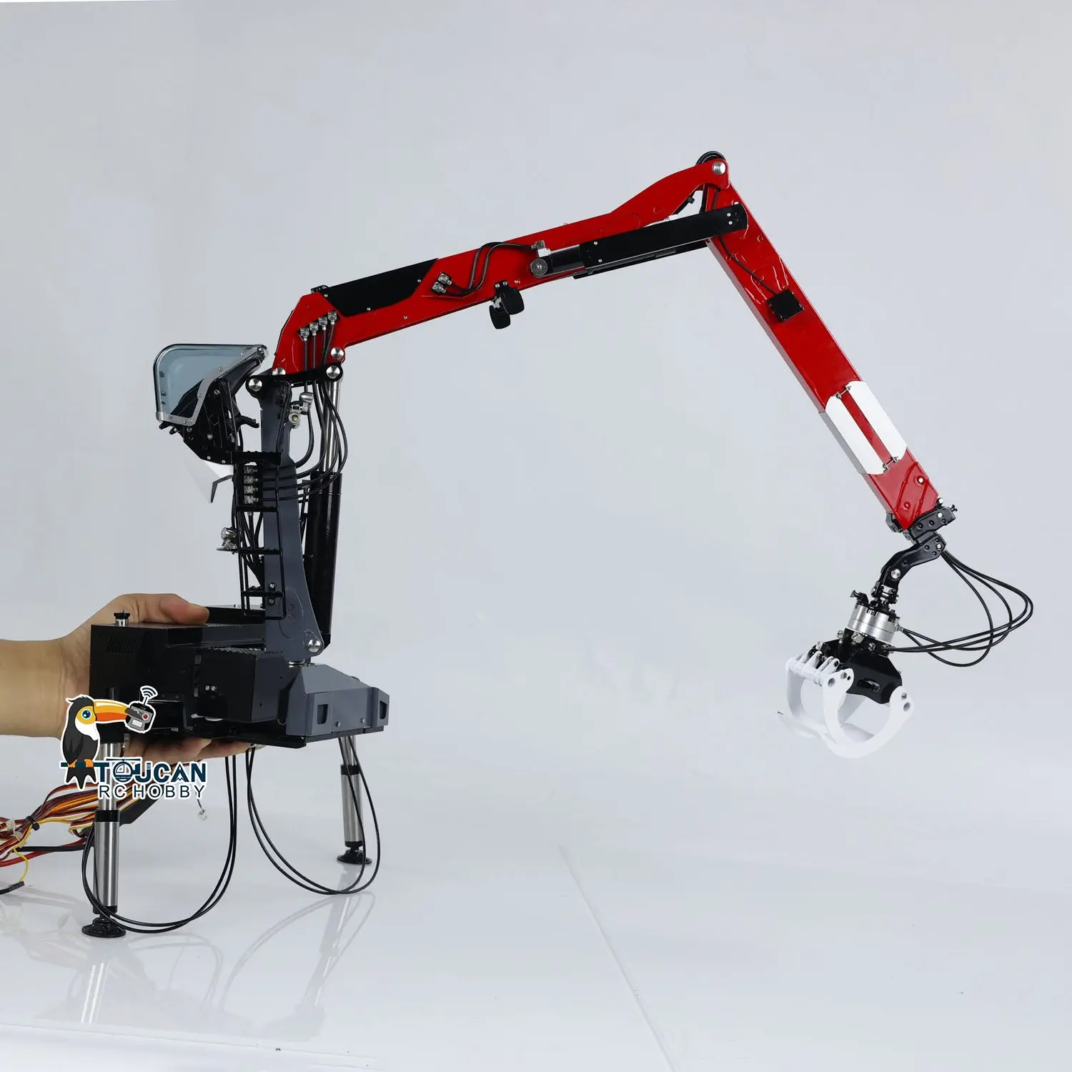 LESU Metal Hydraulic Timber Crane for 1/14 RC Log Trailer Radio Controlled Wood Tractor Truck Car Optional RTR/KIT Ver