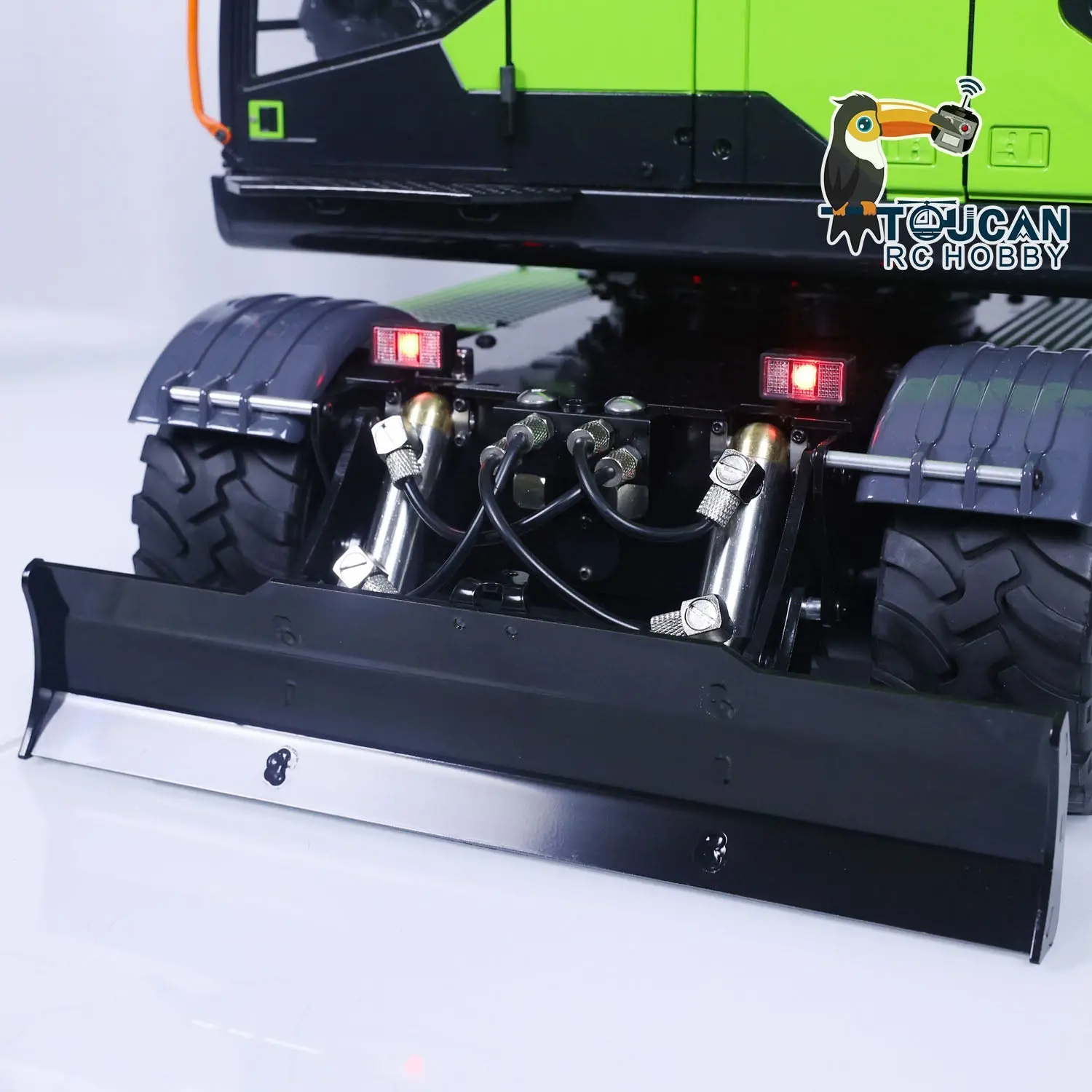 1/14 Metal EC380 MTModel RC Excavator Hydraulic Wheeled Radio Control Engineering Vehicle Grab Tiltable Clamshell Bucket
