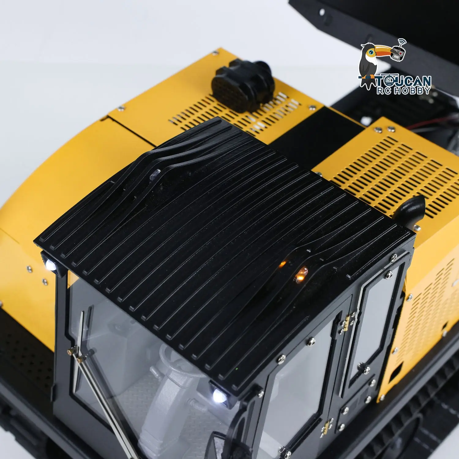WKLC Metal 1/14 RC Hydraulic Crawler Dump Truck T14R Radio Controlled Tracked Tipper RTR Construction Vehicle ST8 Light Sound Battery