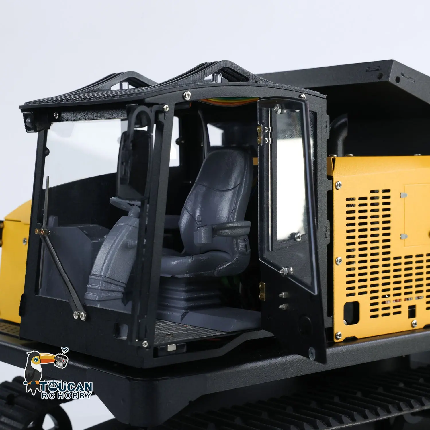 WKLC Metal 1/14 RC Hydraulic Crawler Dump Truck T14R Radio Controlled Tracked Tipper RTR Construction Vehicle ST8 Light Sound Battery