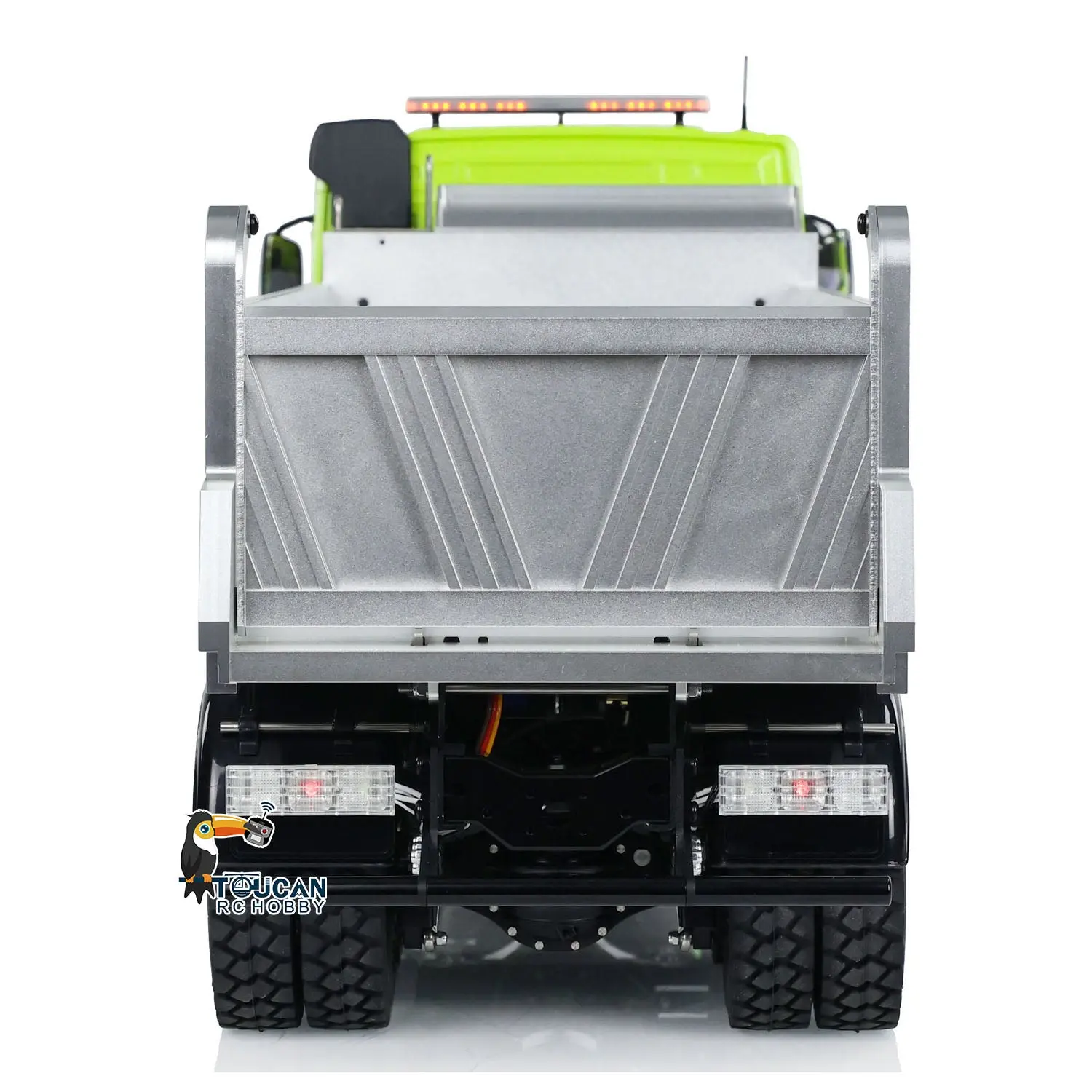 LESU 1/14 RTR RC Hydraulic Dump Truck FMX Cabin 8X8 Metal Chassis Dumper Assembled and Painted Light Sound System FS I6S