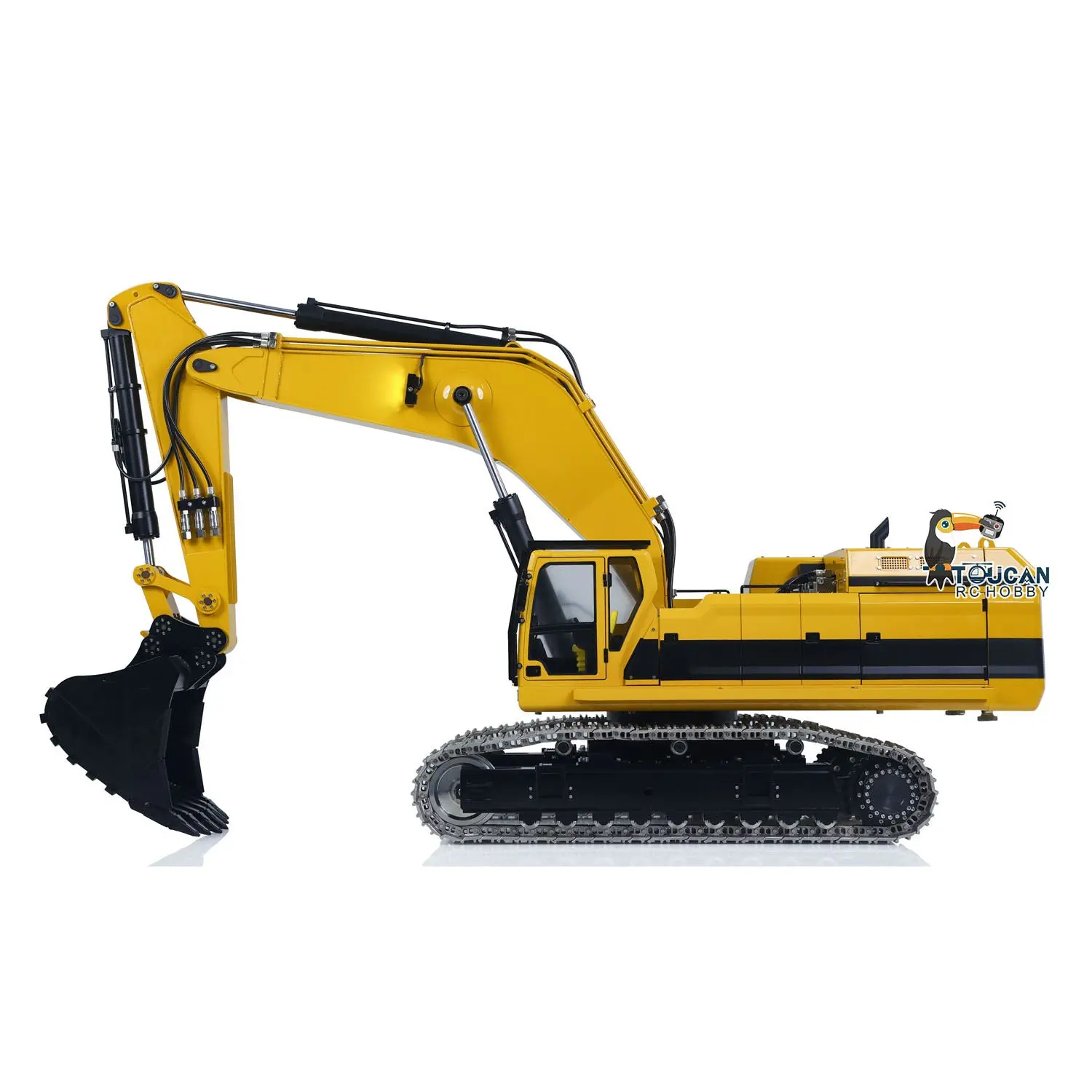55KG! 395F 1/12 Metal RC Tracked Excavator Remote Control Hydraulic Digger 2830 Brushless Motor Dual Pump System Flysky Radio