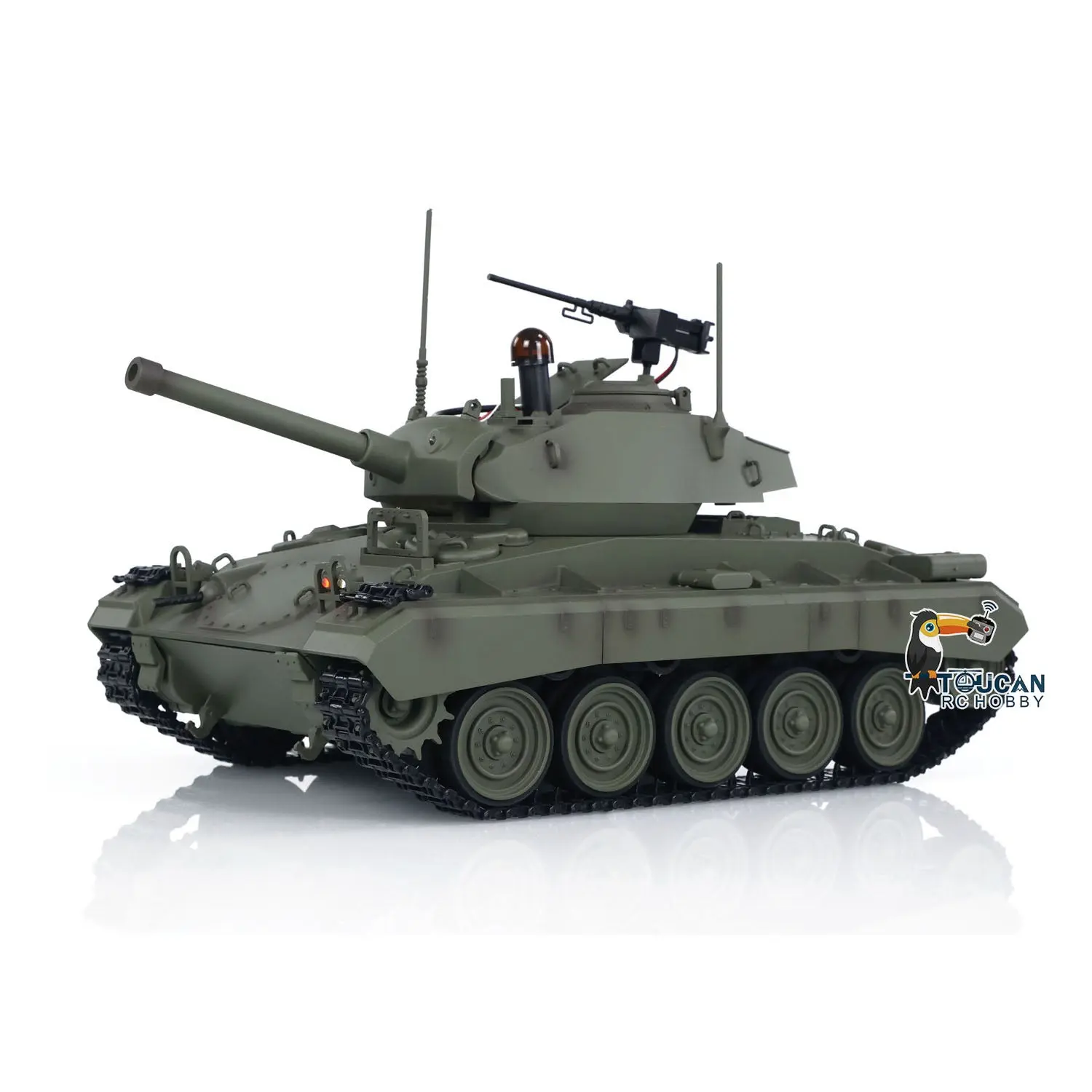 Tongde 1/16 M24 Chaffee RC Light Tank Electric 320 Degrees Toys Infrared Barrel Recoil Military Armored Model