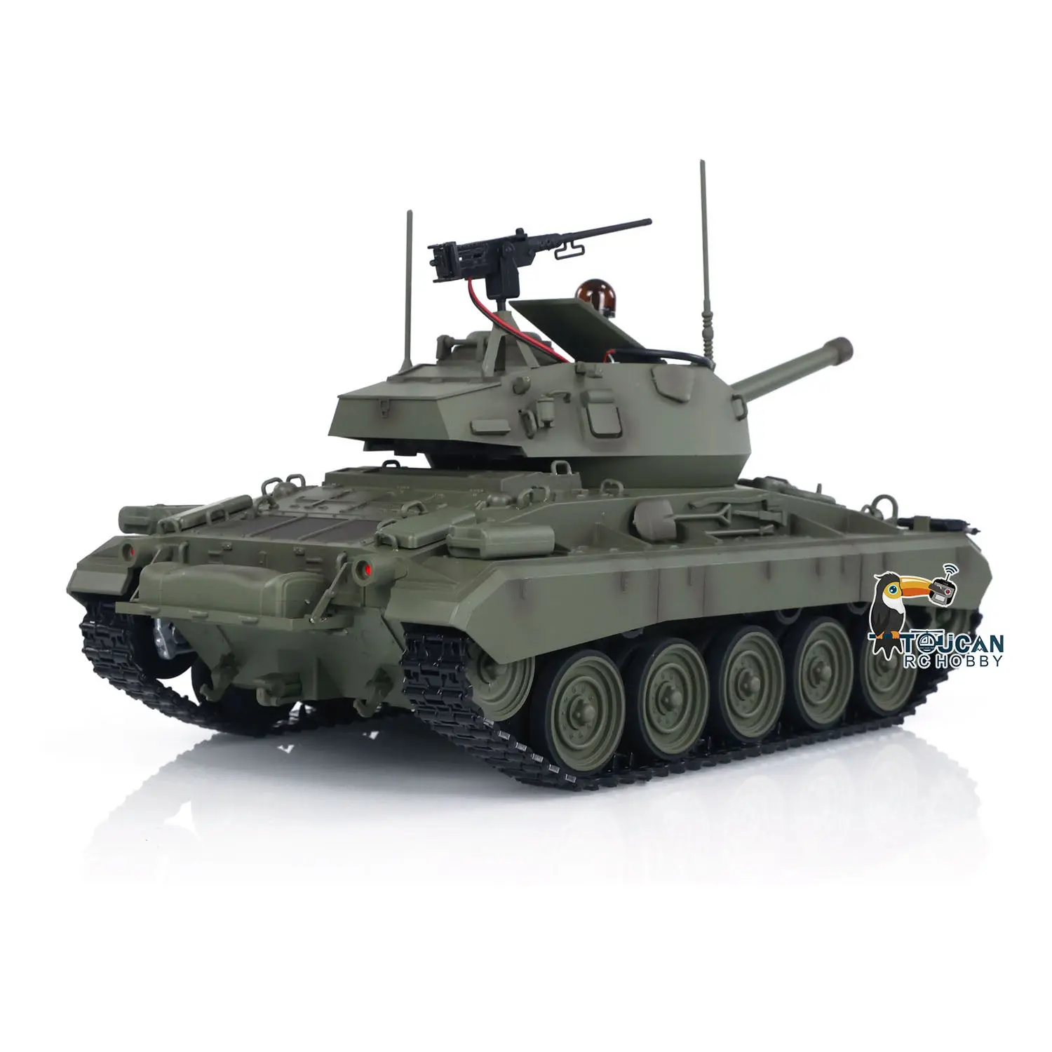 Tongde 1/16 M24 Chaffee RC Light Tank Electric 320 Degrees Toys Infrared Barrel Recoil Military Armored Model