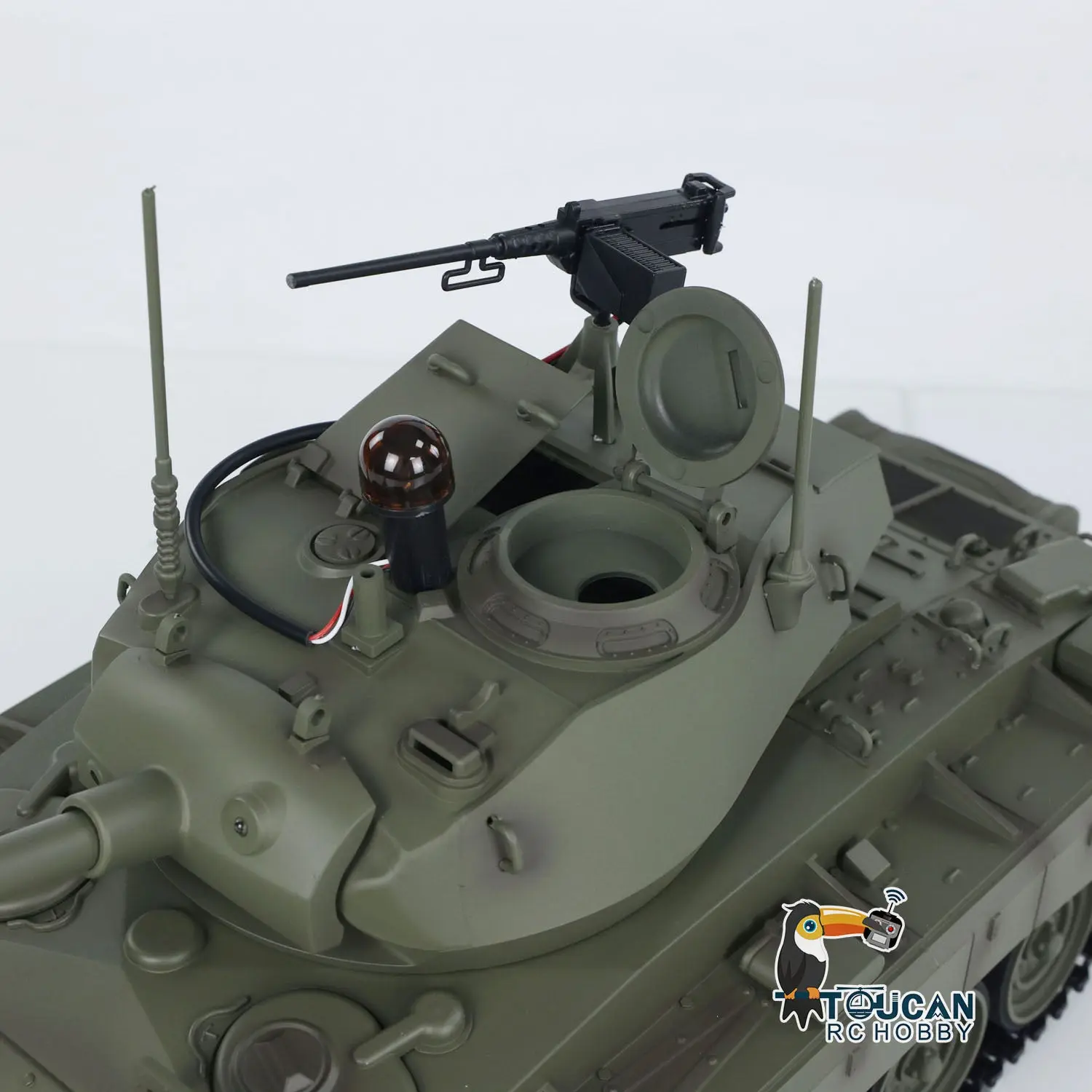 Tongde 1/16 M24 Chaffee RC Light Tank Electric 320 Degrees Toys Infrared Barrel Recoil Military Armored Model