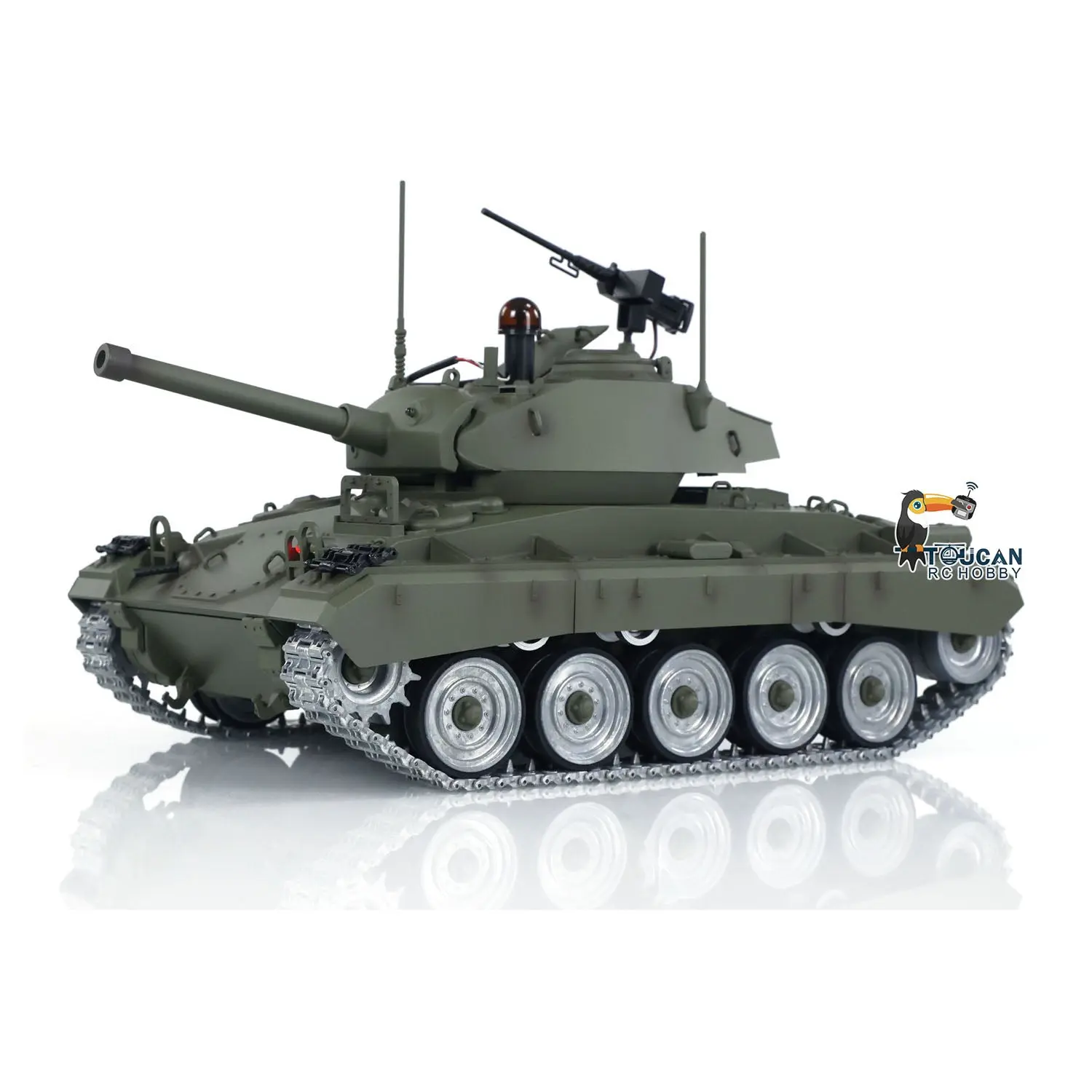 Tongde M24 Chaffee 1/16 RC Light Tank Infrared Combating System Military Model Barrel Recoil Metal Upgraded Wheels Gearbox 320