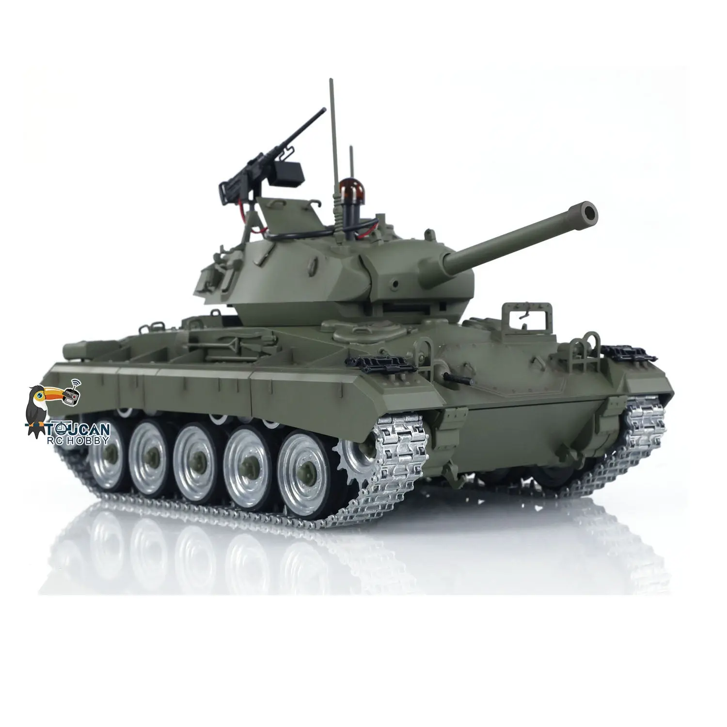 Tongde M24 Chaffee 1/16 RC Light Tank Infrared Combating System Military Model Barrel Recoil Metal Upgraded Wheels Gearbox 320