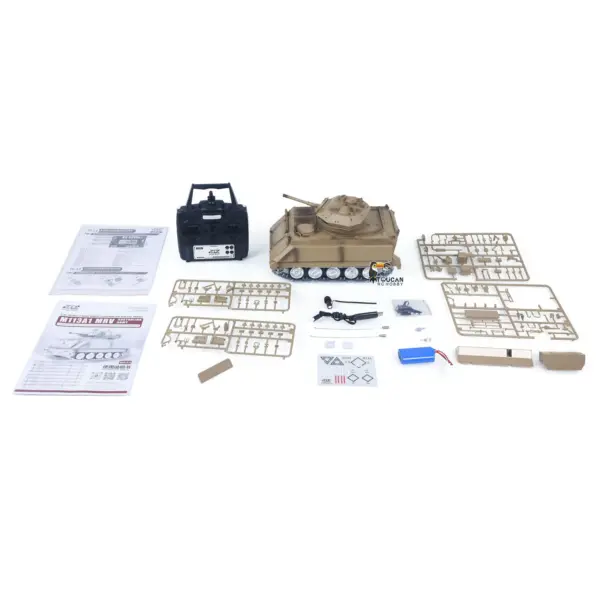 1/16 Tongde Remote Control Tank M2412-A M113A1 MRV Infrared Barrel Recoil Fire Flashing 320 Turret Rotation Metal Drive Gearbox