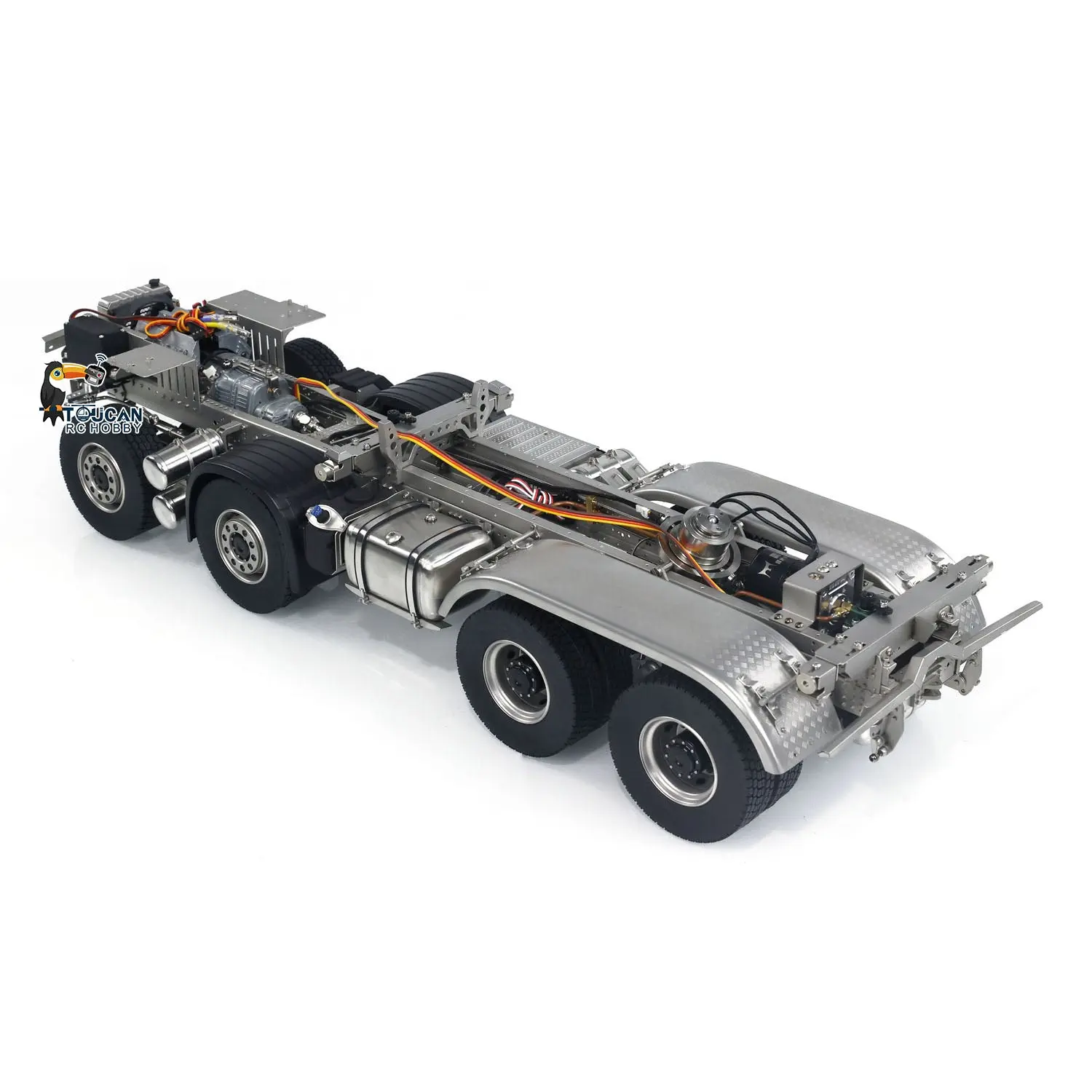 1/14 3-way 8x8 RC Hydraulic Dumper Car Remote Control Dump Truck Tipper K3363 Assembled Unpainted Models Light Sound System