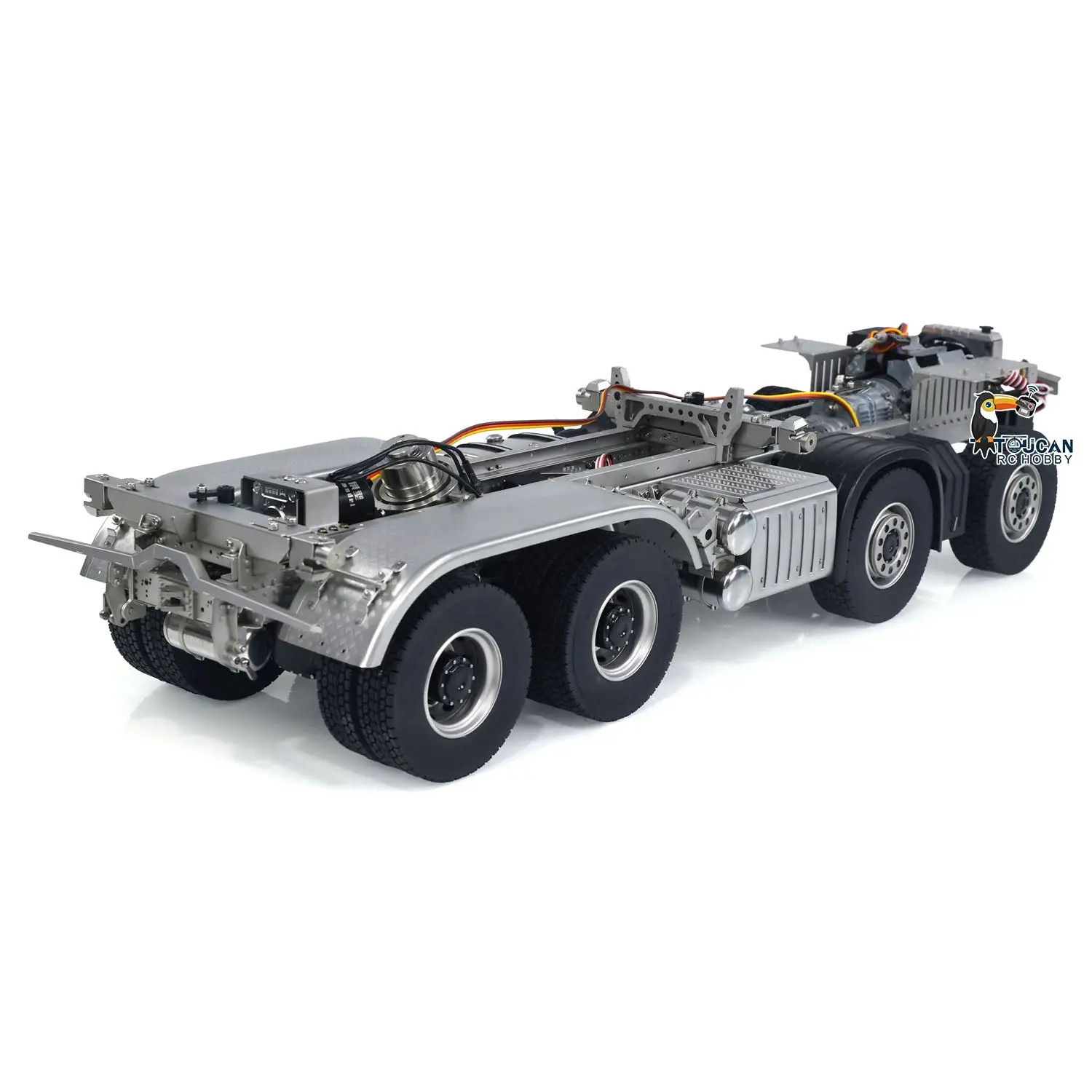 1/14 3-way 8x8 RC Hydraulic Dumper Car Remote Control Dump Truck Tipper K3363 Assembled Unpainted Models Light Sound System