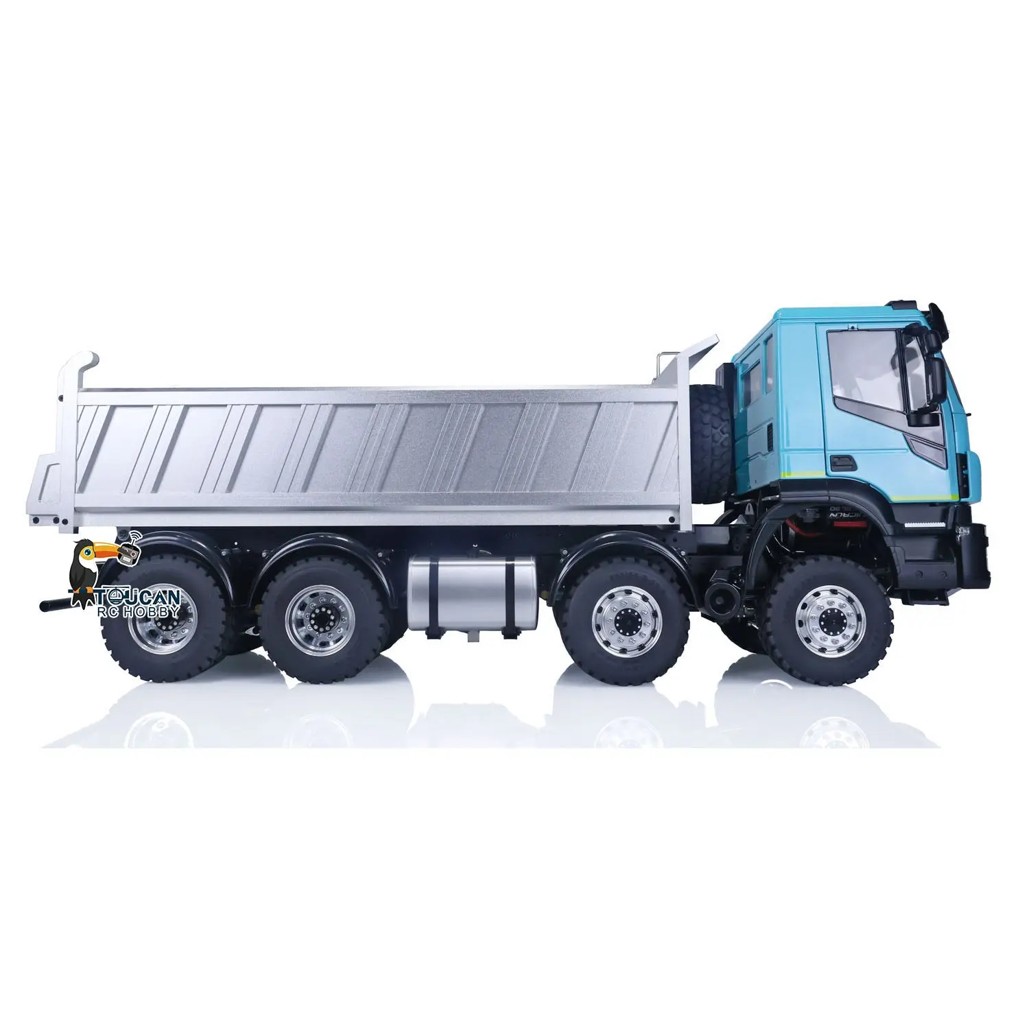 LESU 1/14 Painted RTR RC Hydraulic Dump Truck 8X8 for Metal Chassis Lock Differential Steering Servo Charger ESC