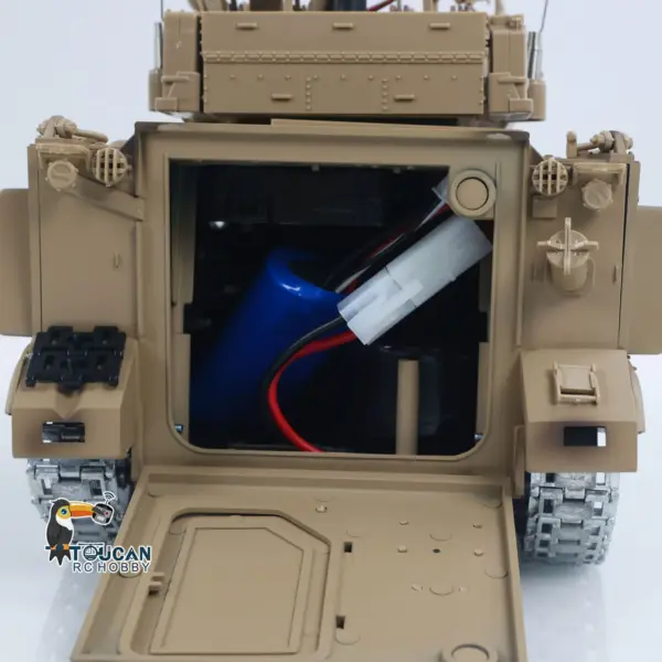 1/16 Tongde Remote Control Tank M2412-A M113A1 MRV Infrared Barrel Recoil Fire Flashing 320 Turret Rotation Metal Drive Gearbox