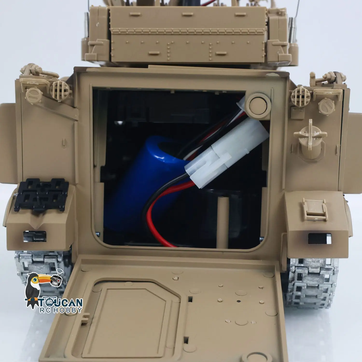 1/16 Tongde Remote Control Tank M2412-A M113A1 MRV Infrared Barrel Recoil Fire Flashing 320 Turret Rotation Metal Drive Gearbox