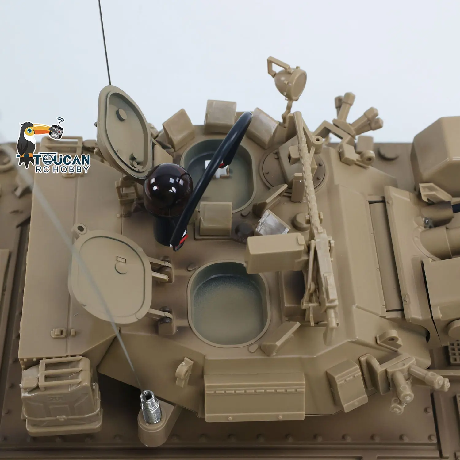 1/16 Tongde Remote Control Tank M2412-A M113A1 MRV Infrared Barrel Recoil Fire Flashing 320 Turret Rotation Metal Drive Gearbox