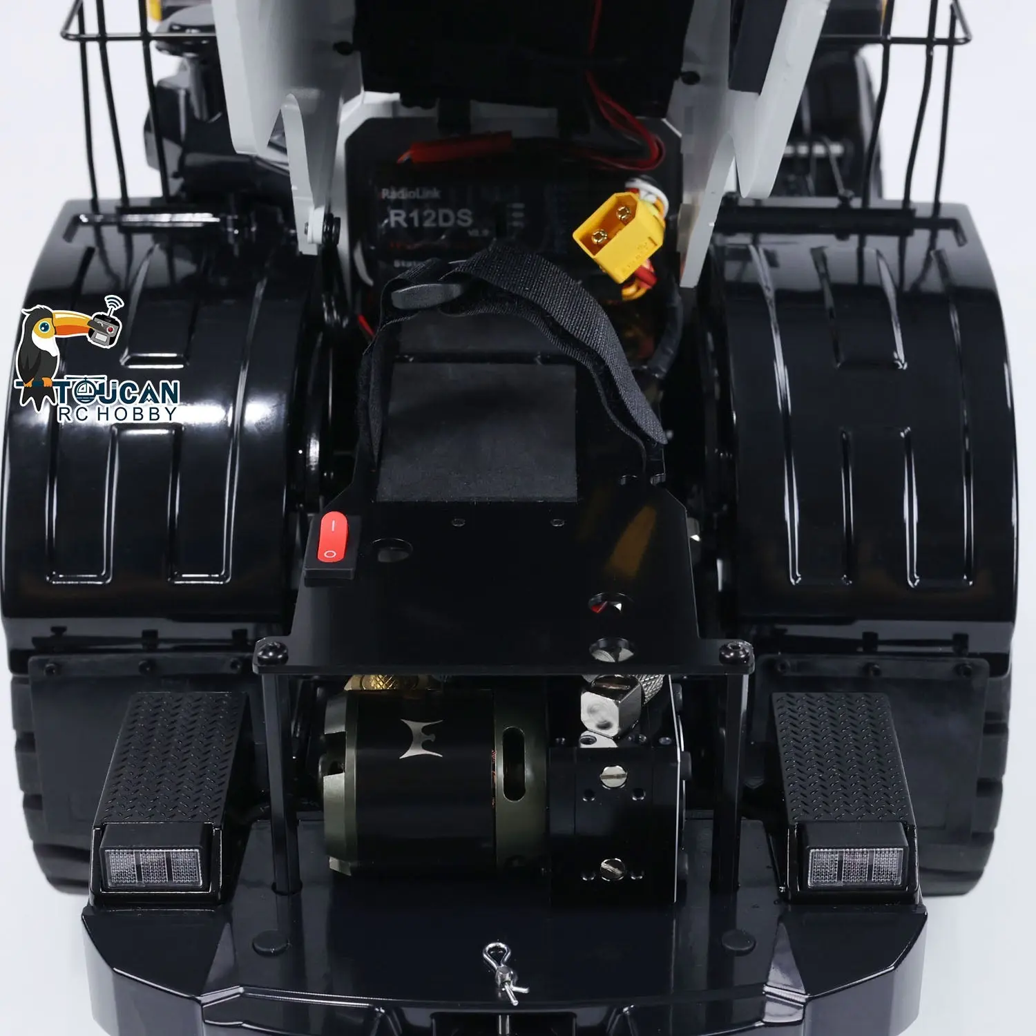 1/14 RC Metal Hydraulic Loader WA480 Remote Control Construction Heavy Machine Quick Coupler Fork Bucket Light Sound ST8 Radio