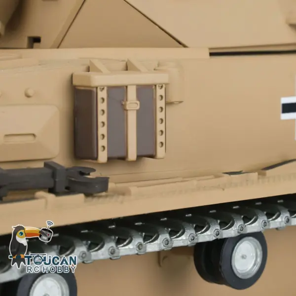 Henglong 7.0 1/16 Radio Tank 3858 German Panzer IV F RC Tank w/ 360Degrees Rotating Turret Metal Road Wheels Tracks IR System Battle