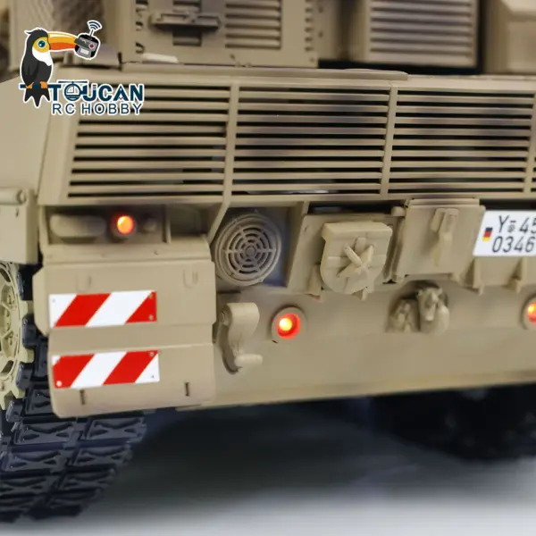 Tongde 1/16 RC Infrared Battle Tank German Leopard2A7 Electric Radio Control Military Vehicle Barrel Recoil Optional Version Painted