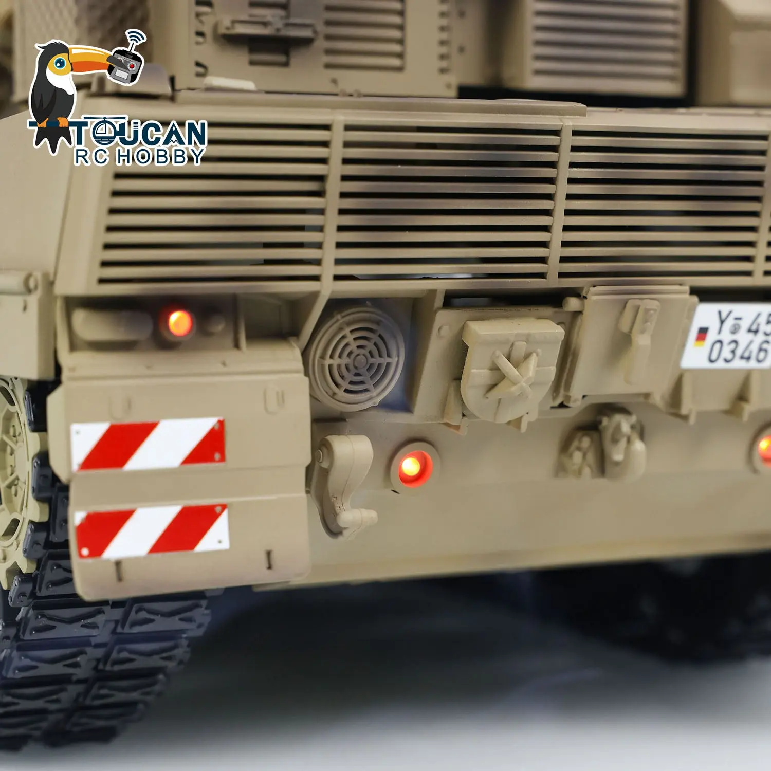 Tongde 1/16 RC Infrared Battle Tank German Leopard2A7 Electric Radio Control Military Vehicle Barrel Recoil Optional Version Painted