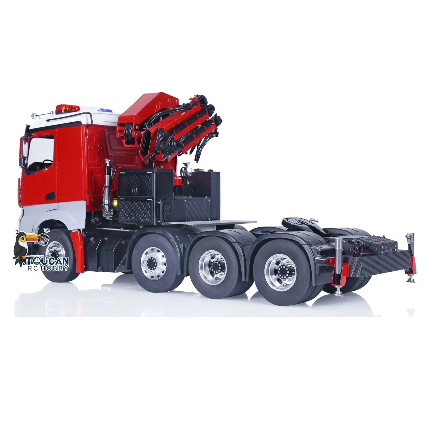 8x8 TOUCAN 1/14 RC Tractor Truck Remote Control Hydraulic Crane Cars Metal Chassis