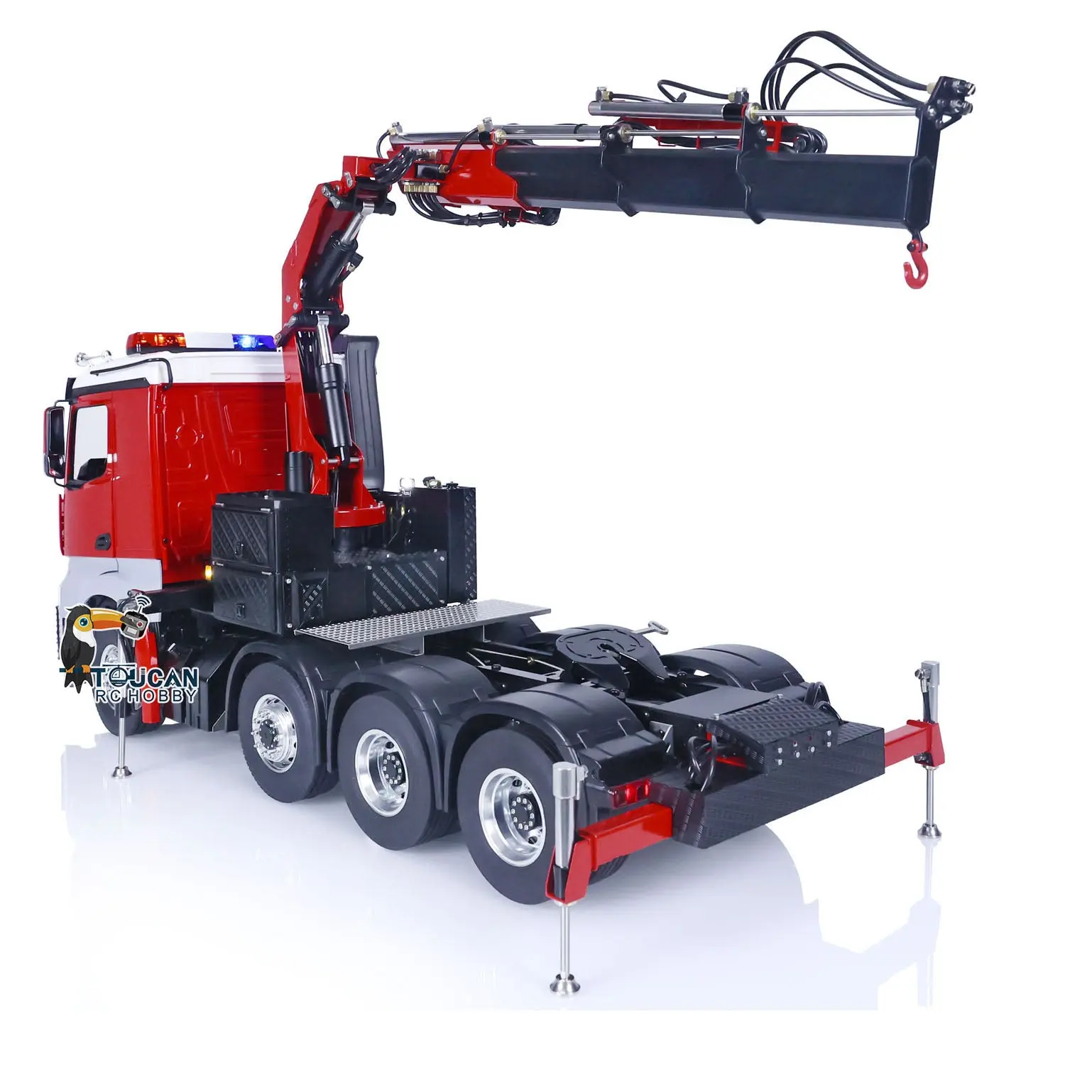 8x8 TOUCAN 1/14 RC Tractor Truck Remote Control Hydraulic Crane Cars Metal Chassis