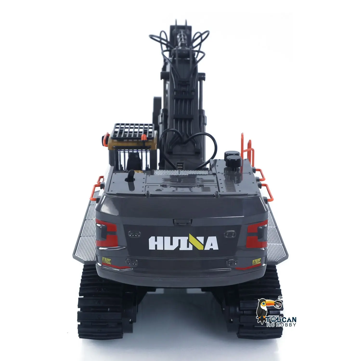 HUINA Toy 1/14 RC Tracked Excavator Car Ready To Run 592 Model Assembled Painted Gifts 2.4Ghz Radio Light Sound Tracks Battery
