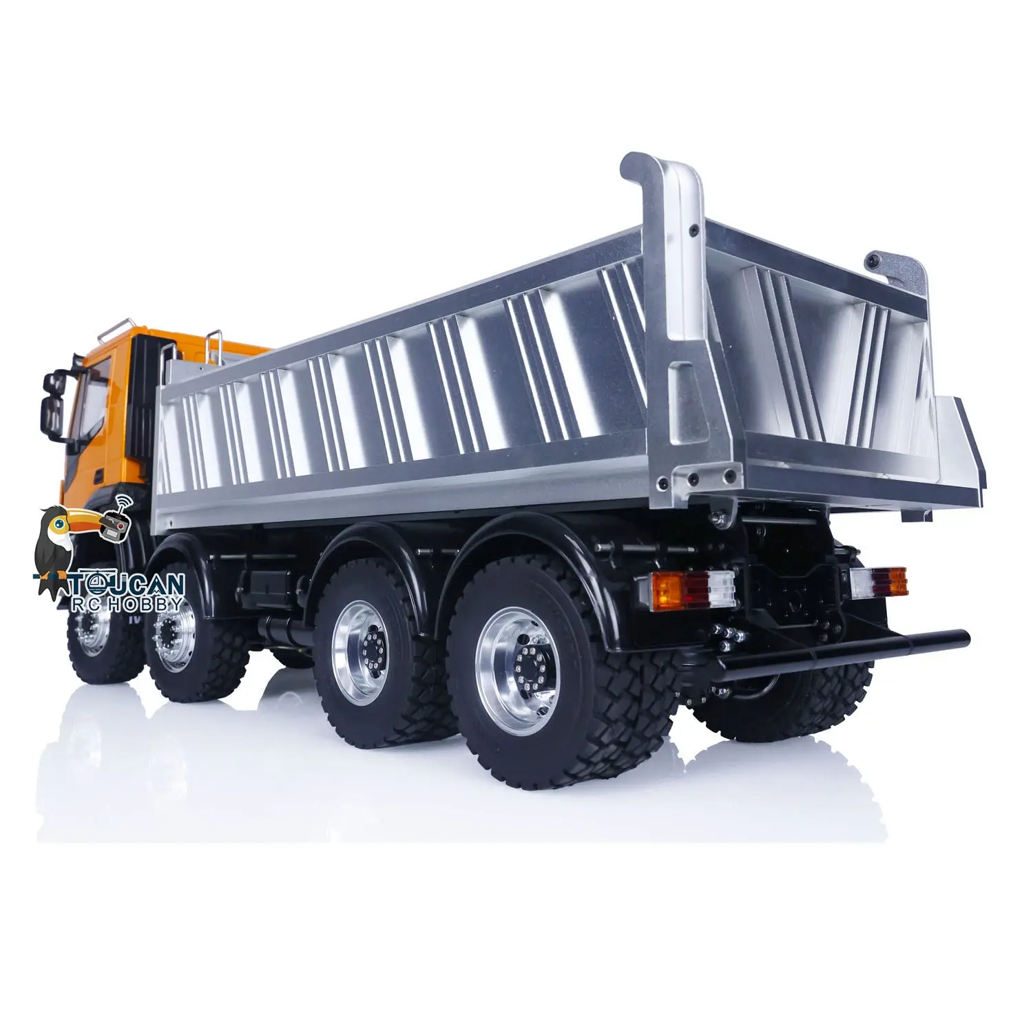 LESU 1/14 Painted RTR RC Hydraulic Dump Truck 8X8 for Metal Chassis Lock Differential Steering Servo Charger ESC
