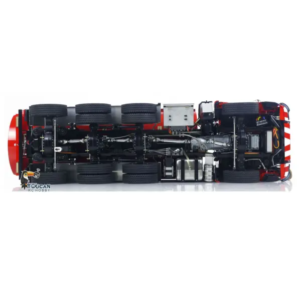 Metal 1/14 RC Hydraulic Dump Truck 8*8 3Speed Radio Controlled Roll Off Tipper 3363 Rear Axle Steering Light & Sound System