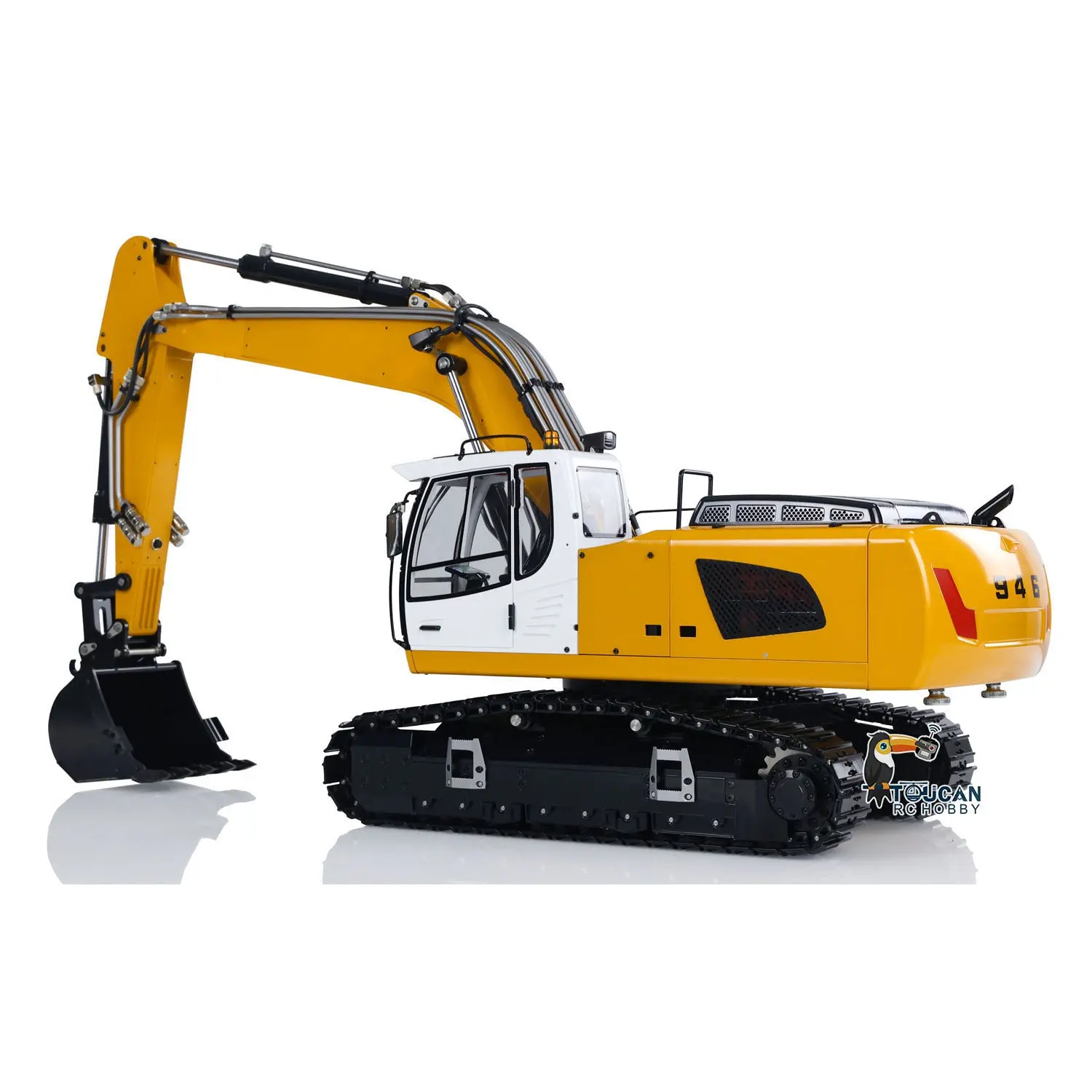 Almost Ready to Run 1/14 946 Tracked RC Hydraulic Excavator 9CH Radio Controlled Hydraulic System Good Quality Cylinder Valve Pump