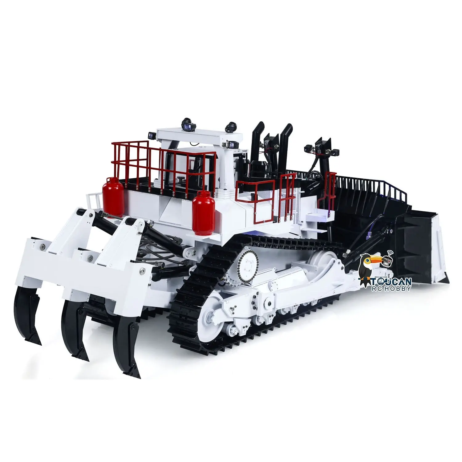 1/14 D11T 3-Plow RC Hydraulic Heavy-duty Bulldozer Remote Control Dozers PL18EV Sound Light Smoke Assembled and Painted