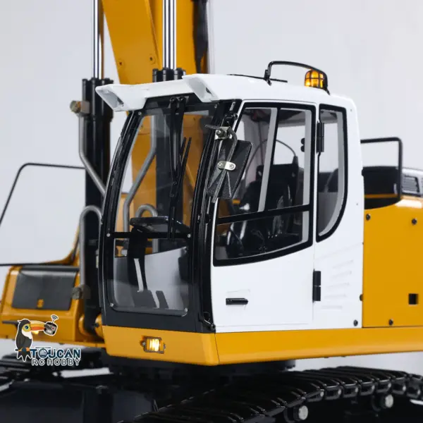 Remote Controlled Excavator 1/14 Scale 946 9CH Tracked Digger Two-Section Arm Metal Grab Bucket Ripper Light Motor ESC Cylinders