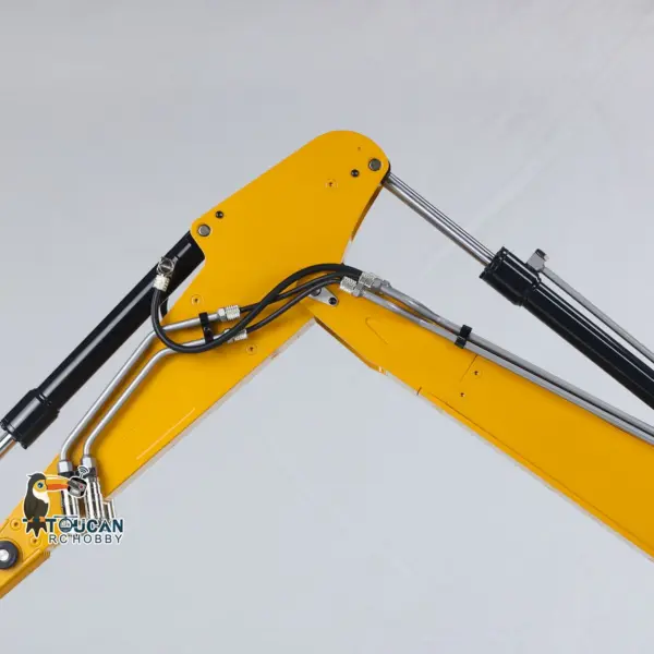 Remote Controlled Excavator 1/14 Scale 946 9CH Tracked Digger Two-Section Arm Metal Grab Bucket Ripper Light Motor ESC Cylinders