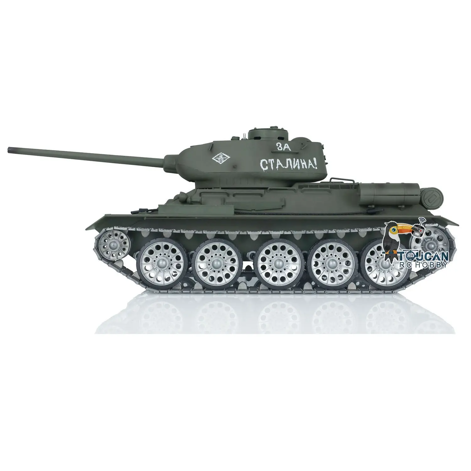 Henglong 1/16 7.0 Soviet T34-85 RC Tank 3909 360 Degrees Metal Wheels Tracks Wheels Suspension Radio Controller Infrared Combating Transmitter & Receiver