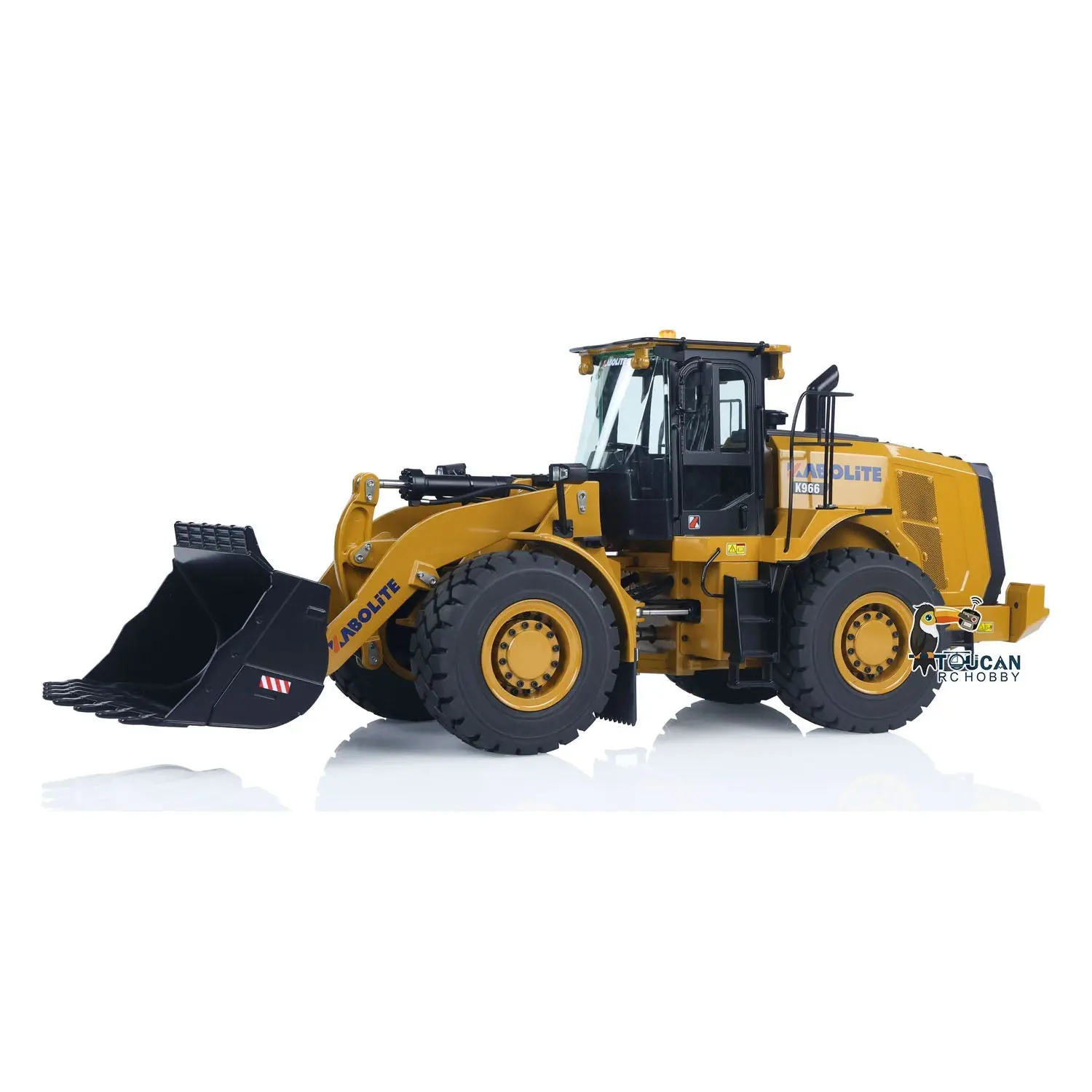 HUINA K966 KABOLITE 2.4Ghz 1/16 Scale Hydraulic RC Loader 966 Truck Car RTR Model W/7500mAh Battery Charger Light Transmitter